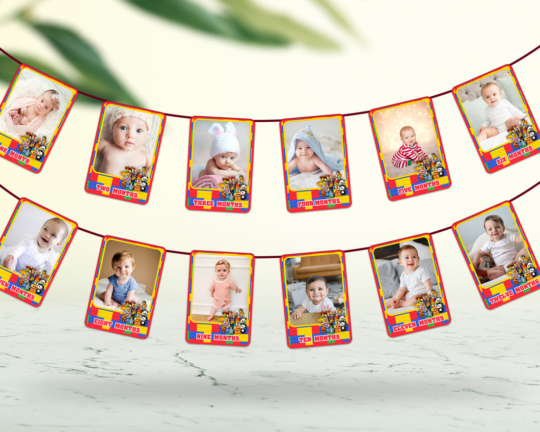 Lego Theme 12 Months Photo Banner