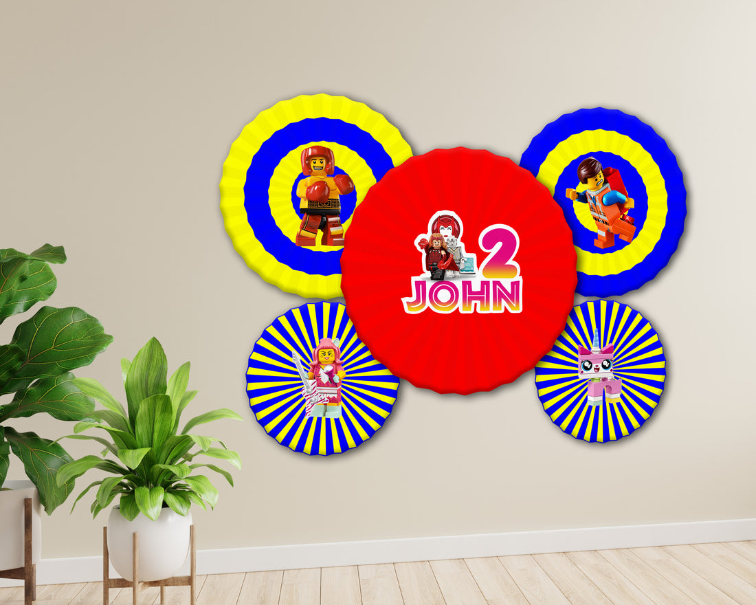 Lego Theme Paper Fan