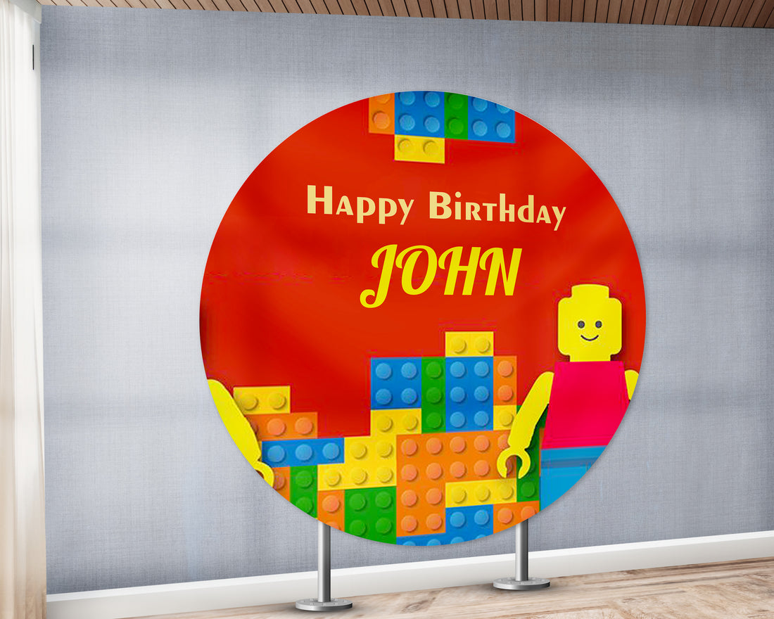 Lego Theme Round Backdrop