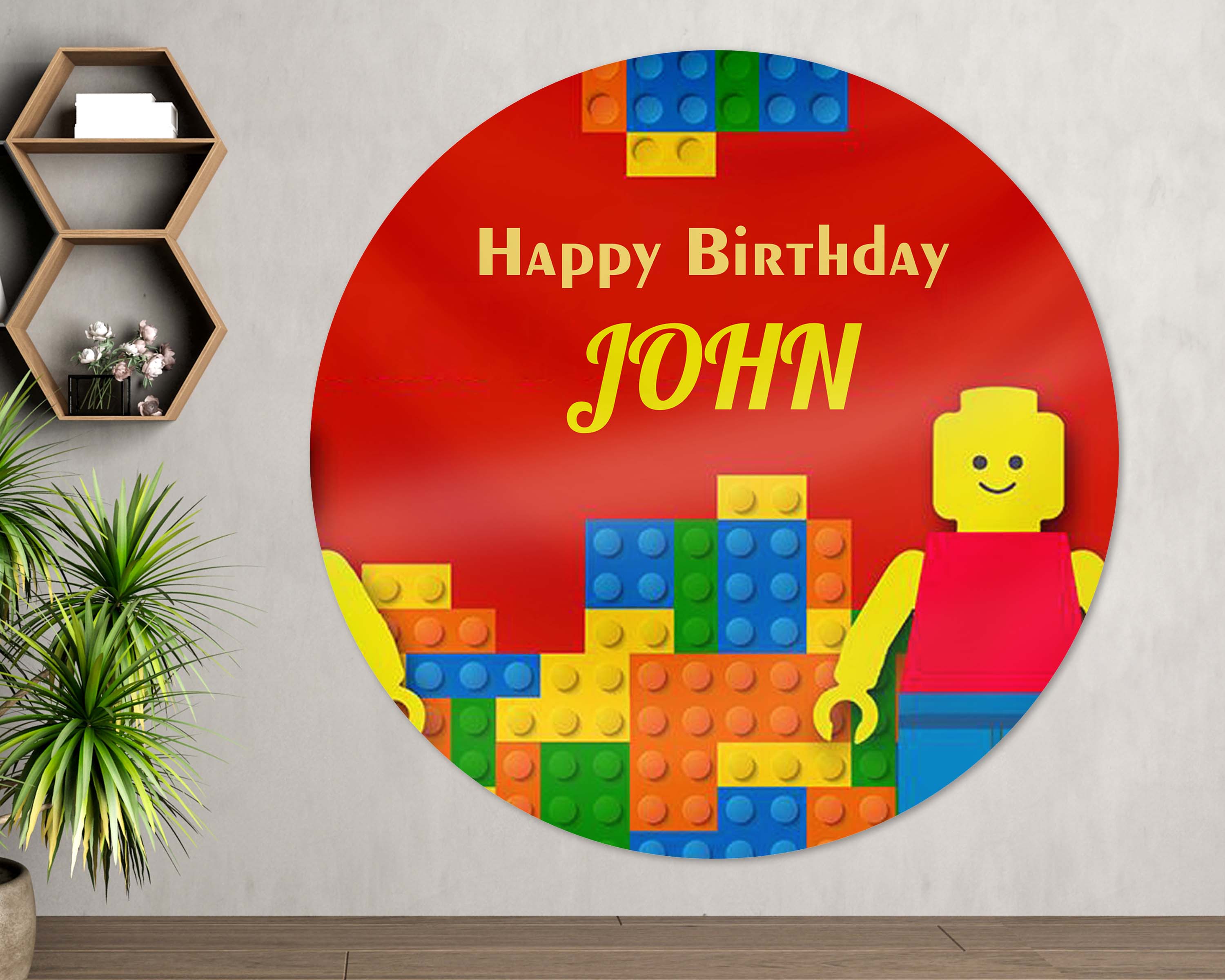 Lego Theme Round Backdrop