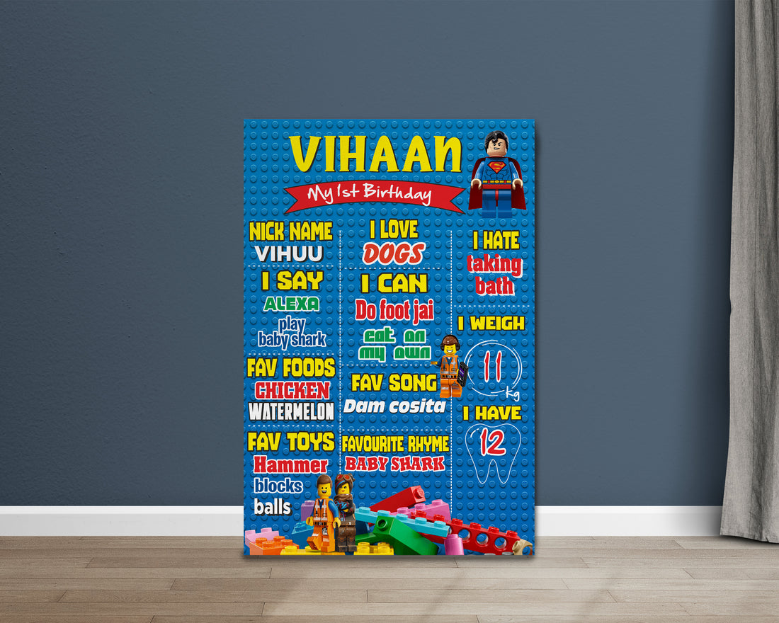 Lego Theme White Chalk Board