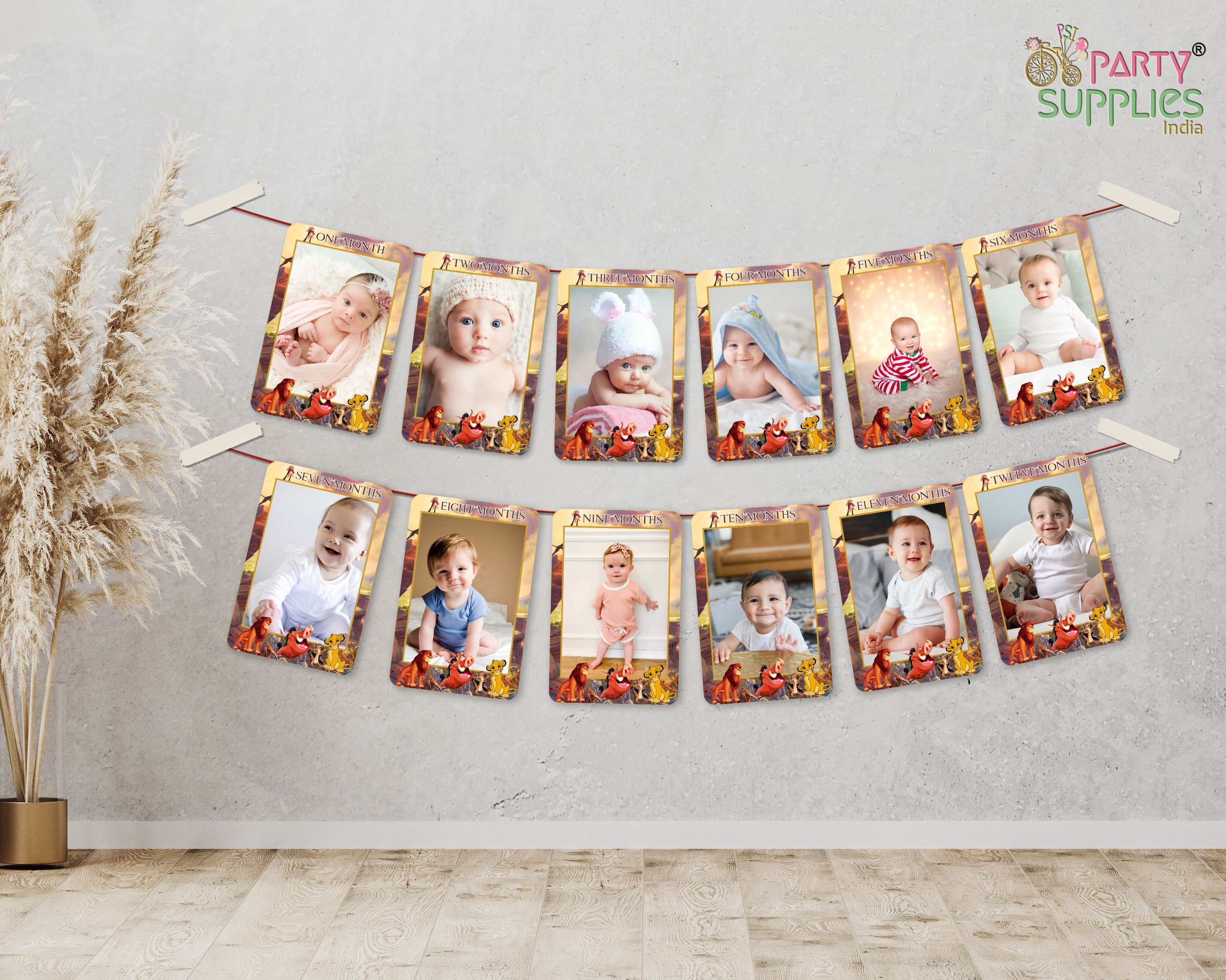 Lion King Theme 12 Months Banner