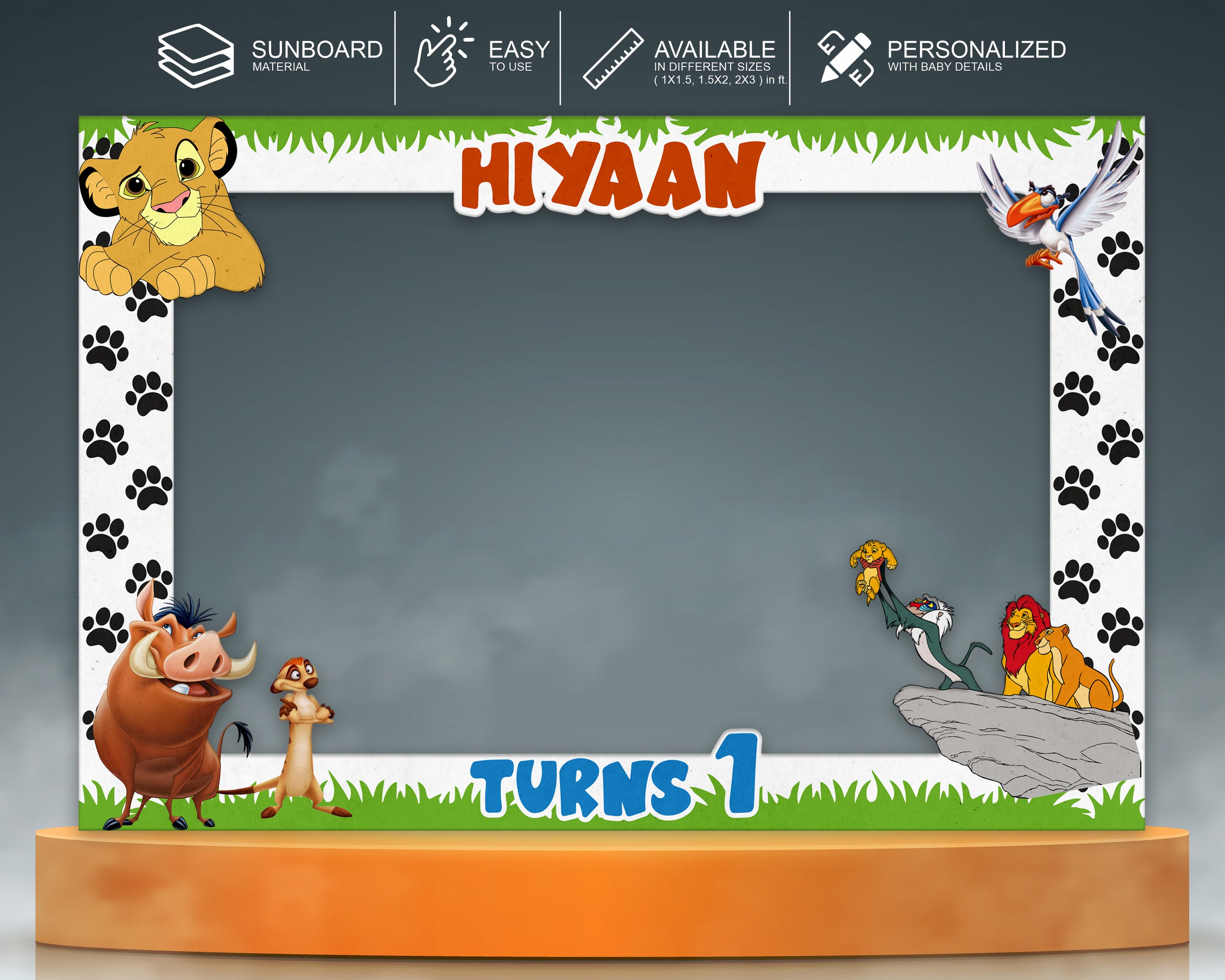Lion King Theme Customized Photobooth - image 3 of 3 | Party Supplies India