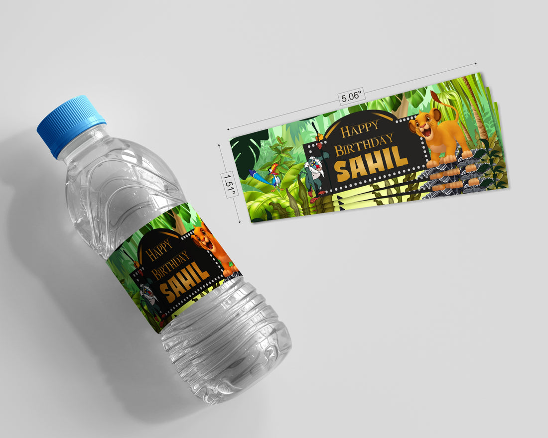 Lion King Theme Water Bottle Stickers