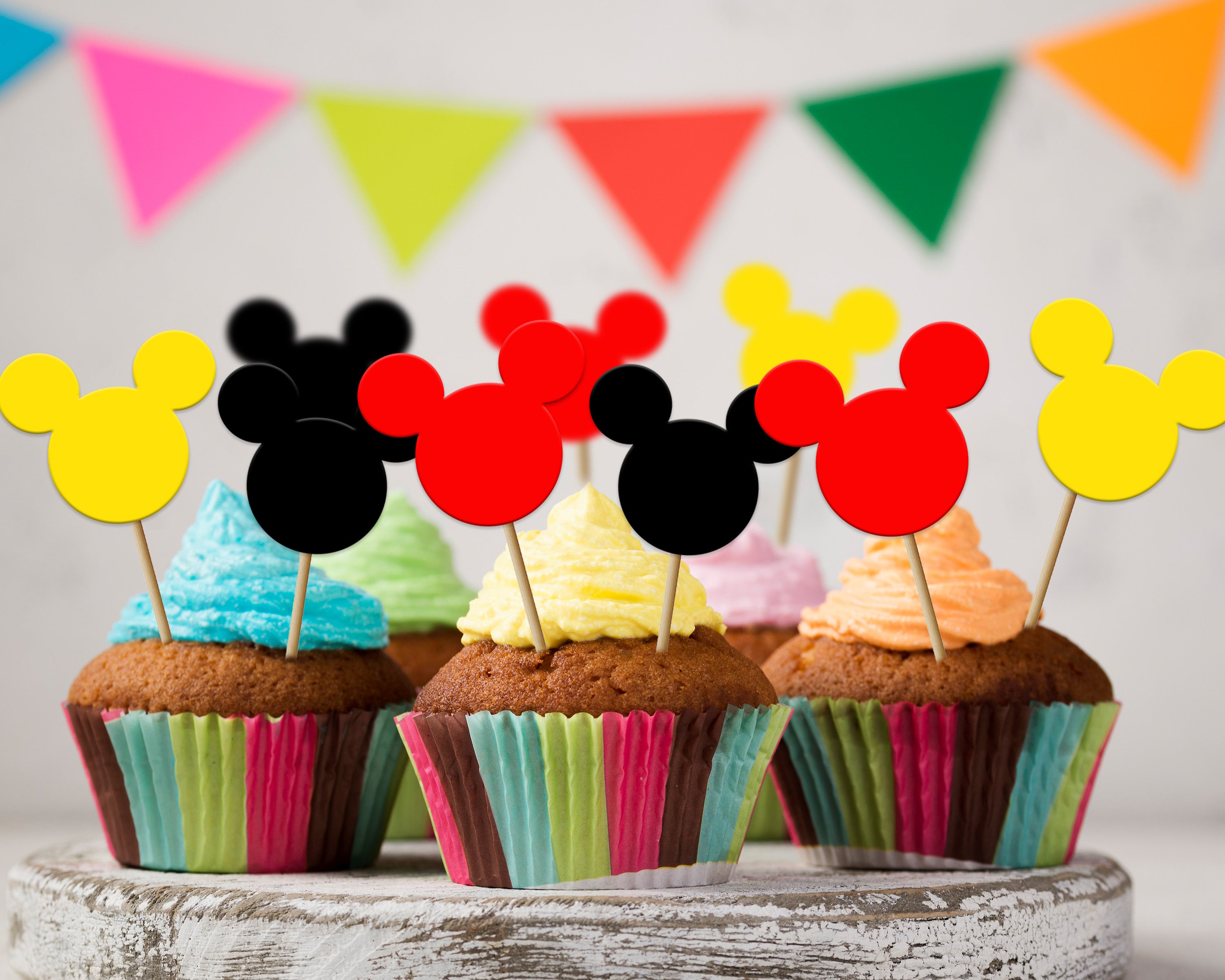 Mickey Mouse Cup Cake Topper