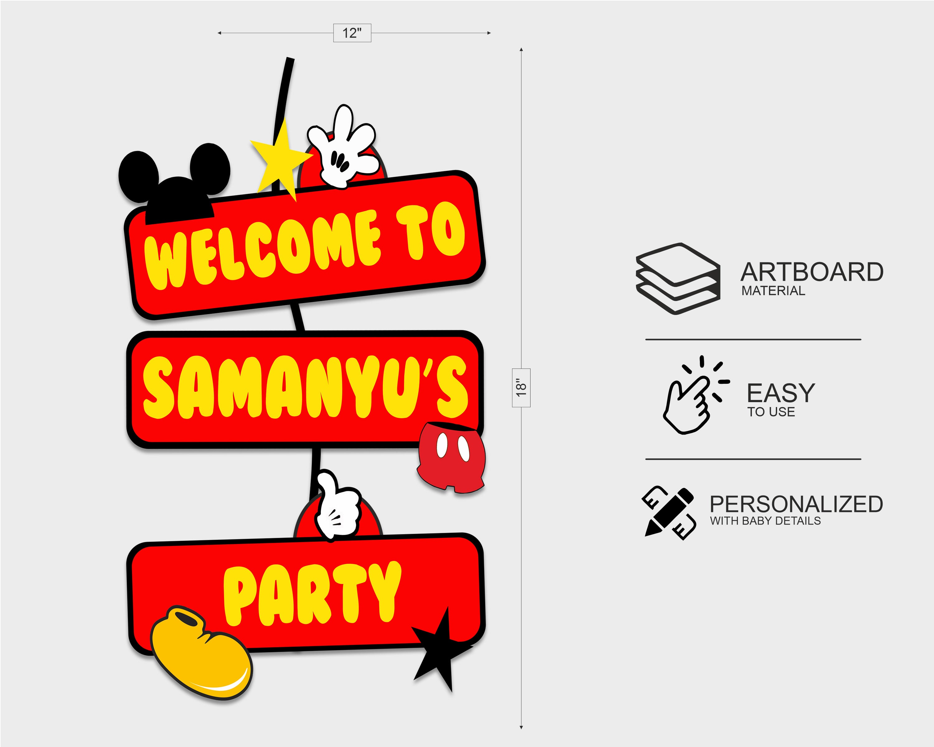 Mickey Mouse Door Poster