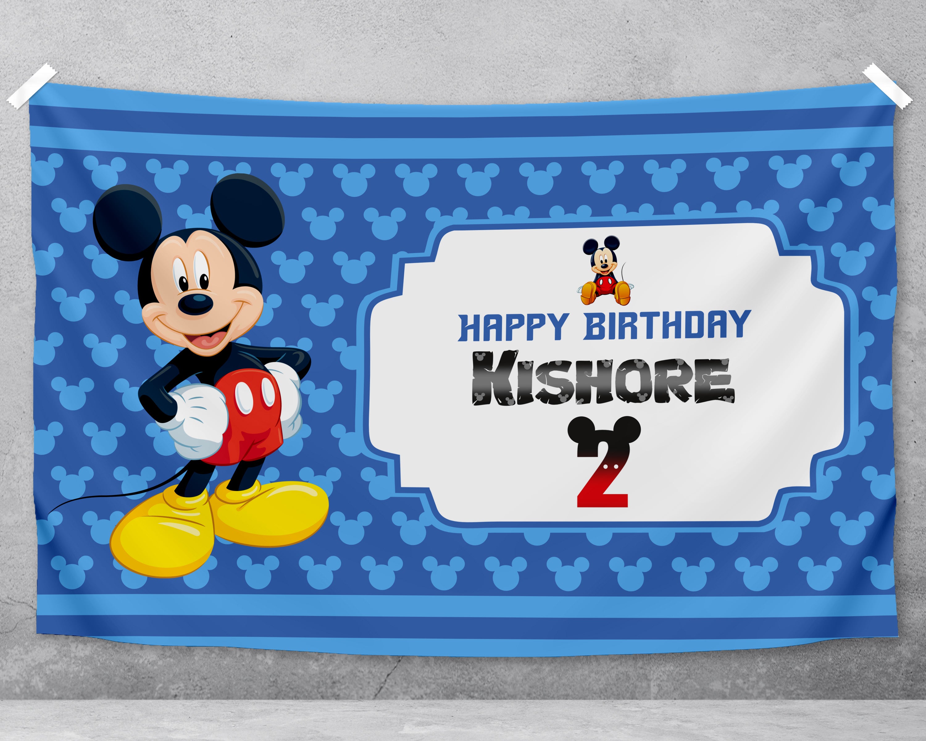 Mickey Mouse Personalized Backdrop
