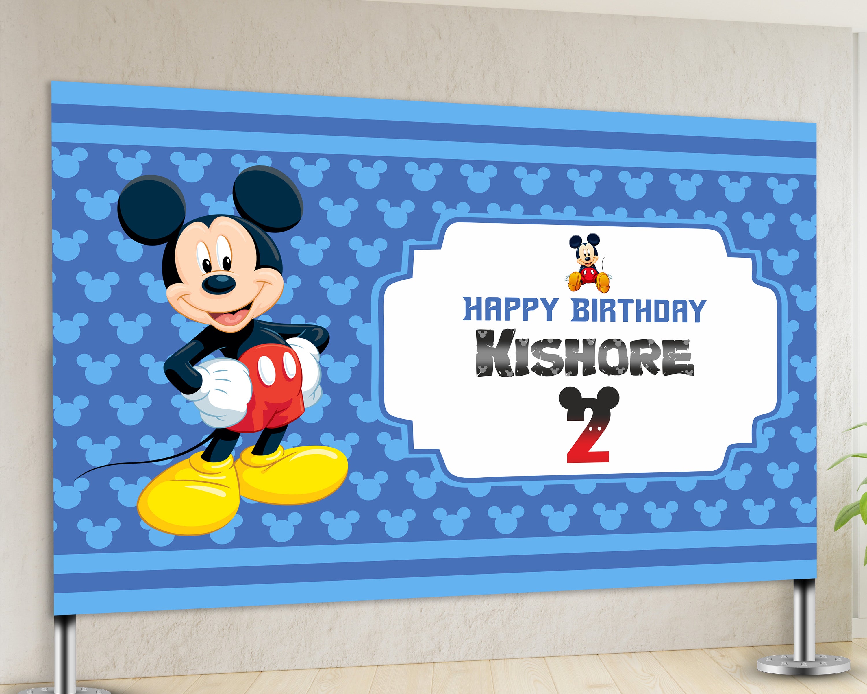 Mickey Mouse Personalized Backdrop