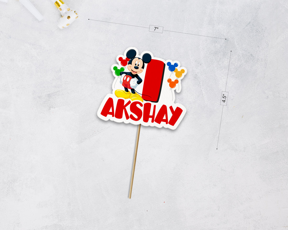Mickey Mouse Personalized Cake Topper