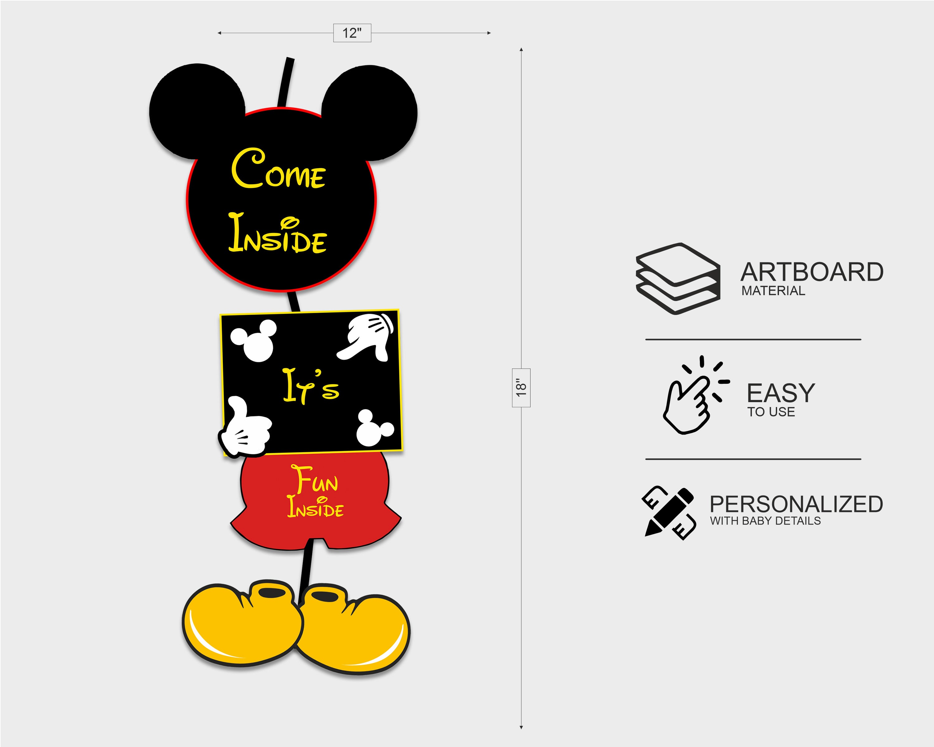 Mickey Mouse Personalized Door Poster