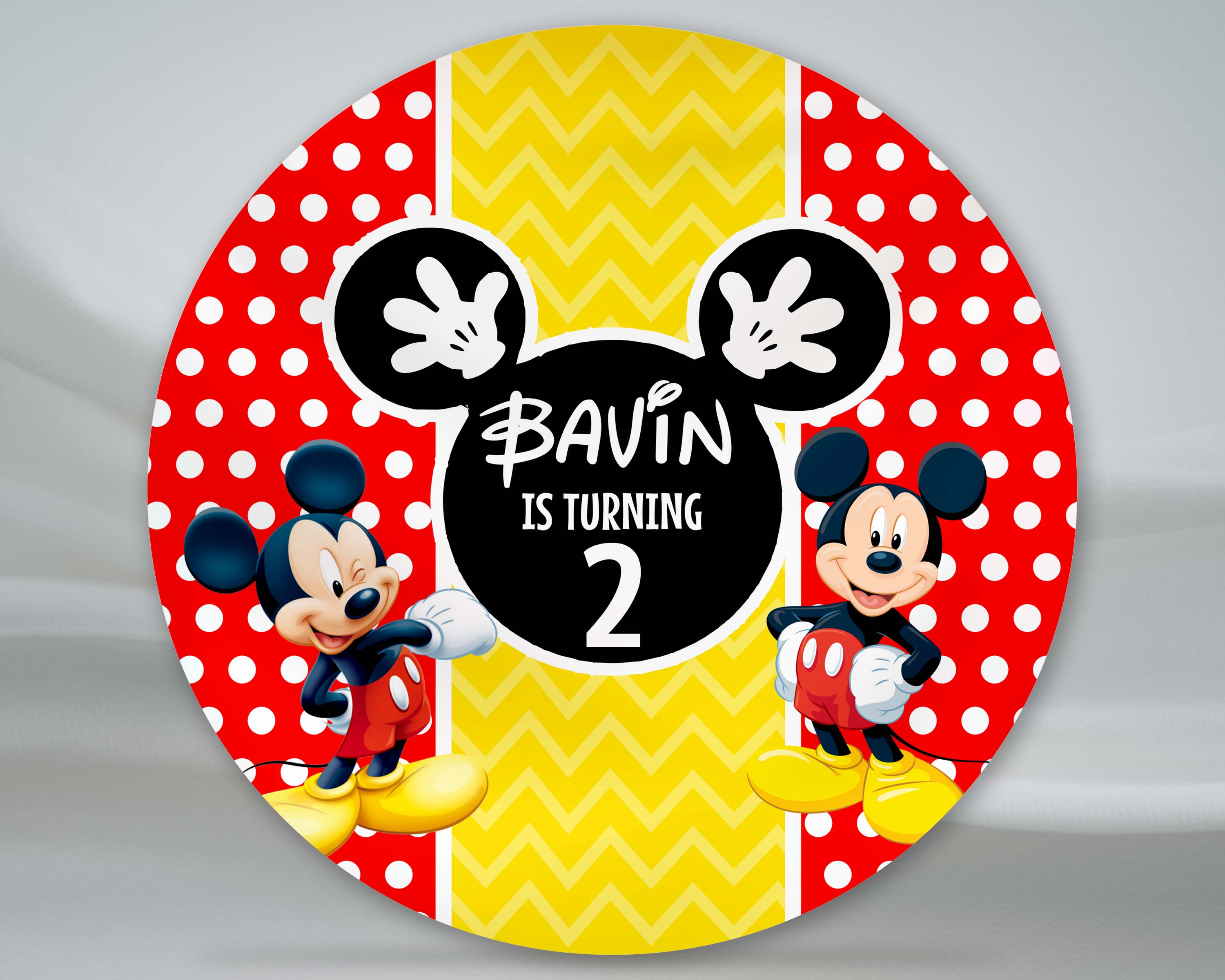 Mickey Mouse Round Backdrop