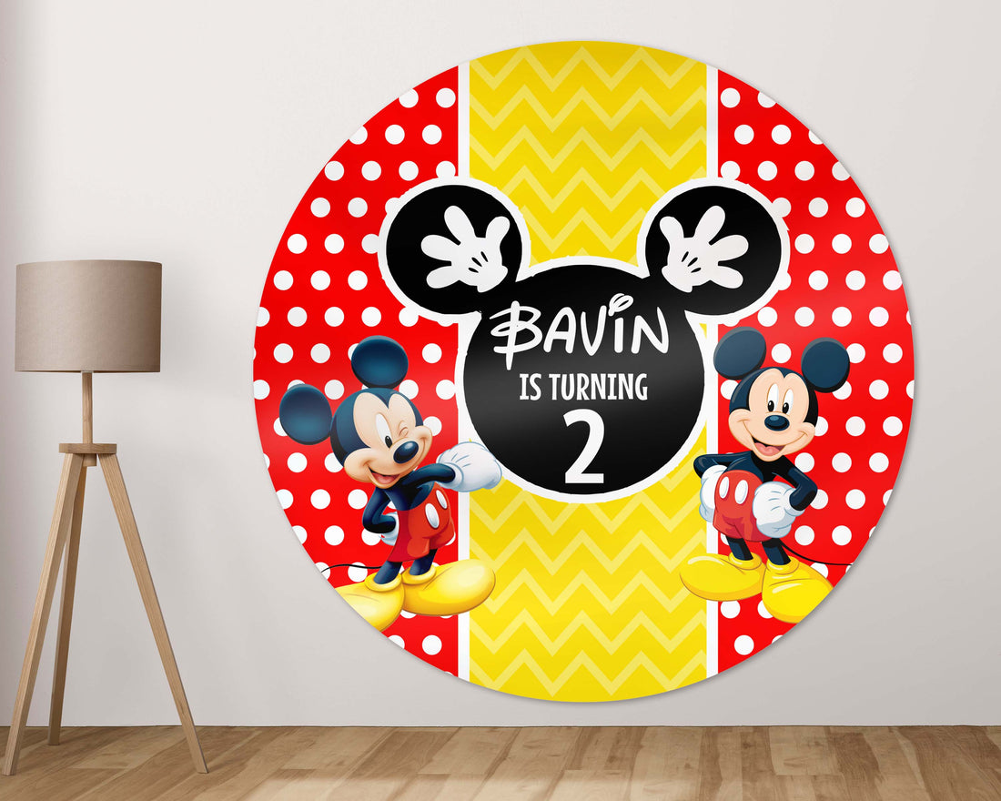 Mickey Mouse Round Backdrop