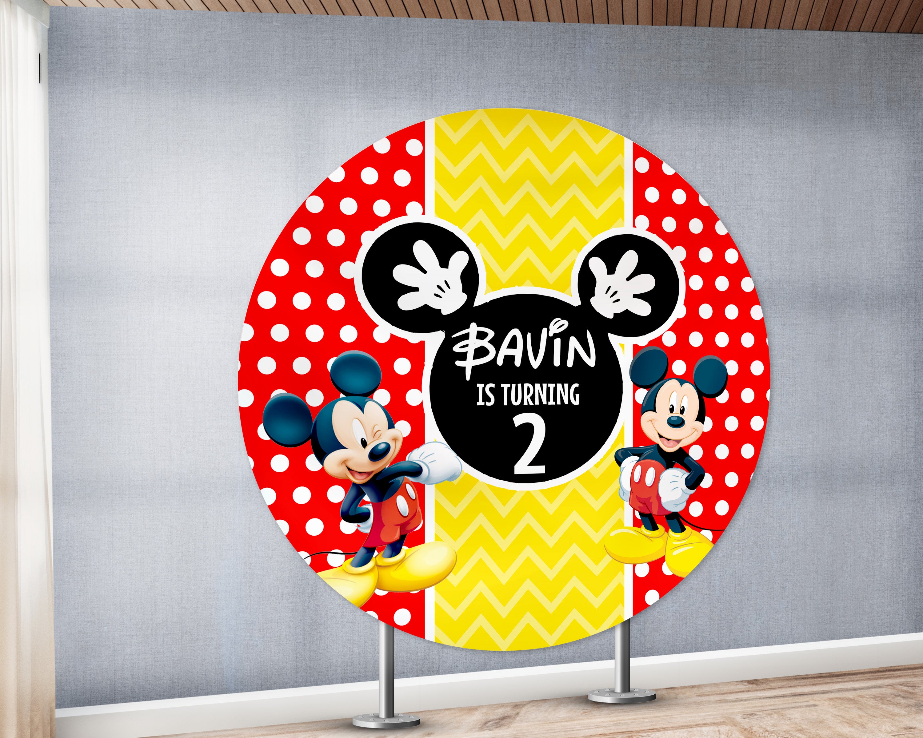 Mickey Mouse Round Backdrop