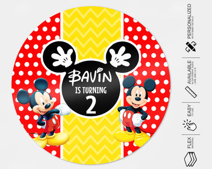 PSI Mickey Mouse Round  Backdrop