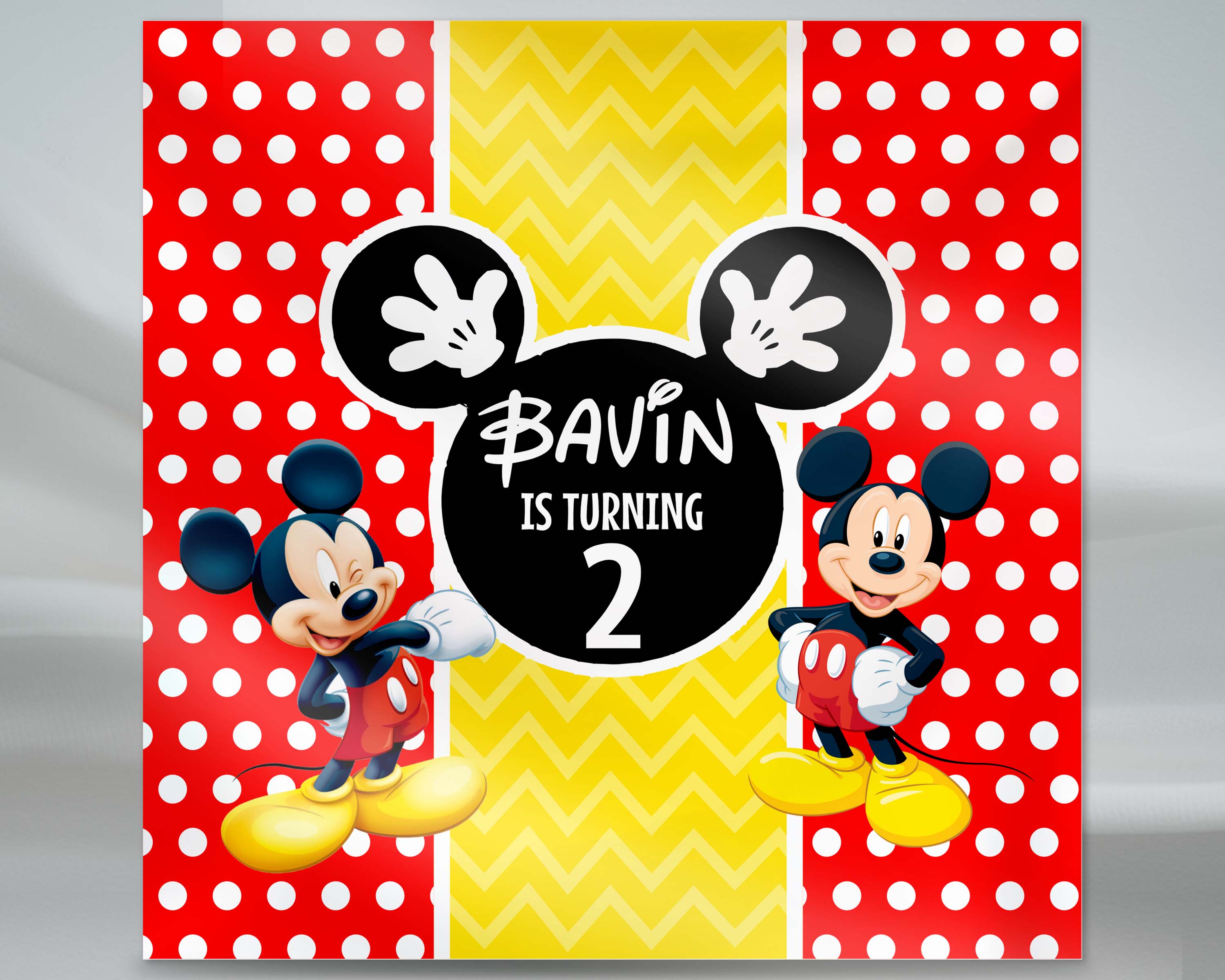 Mickey Mouse Square Backdrop