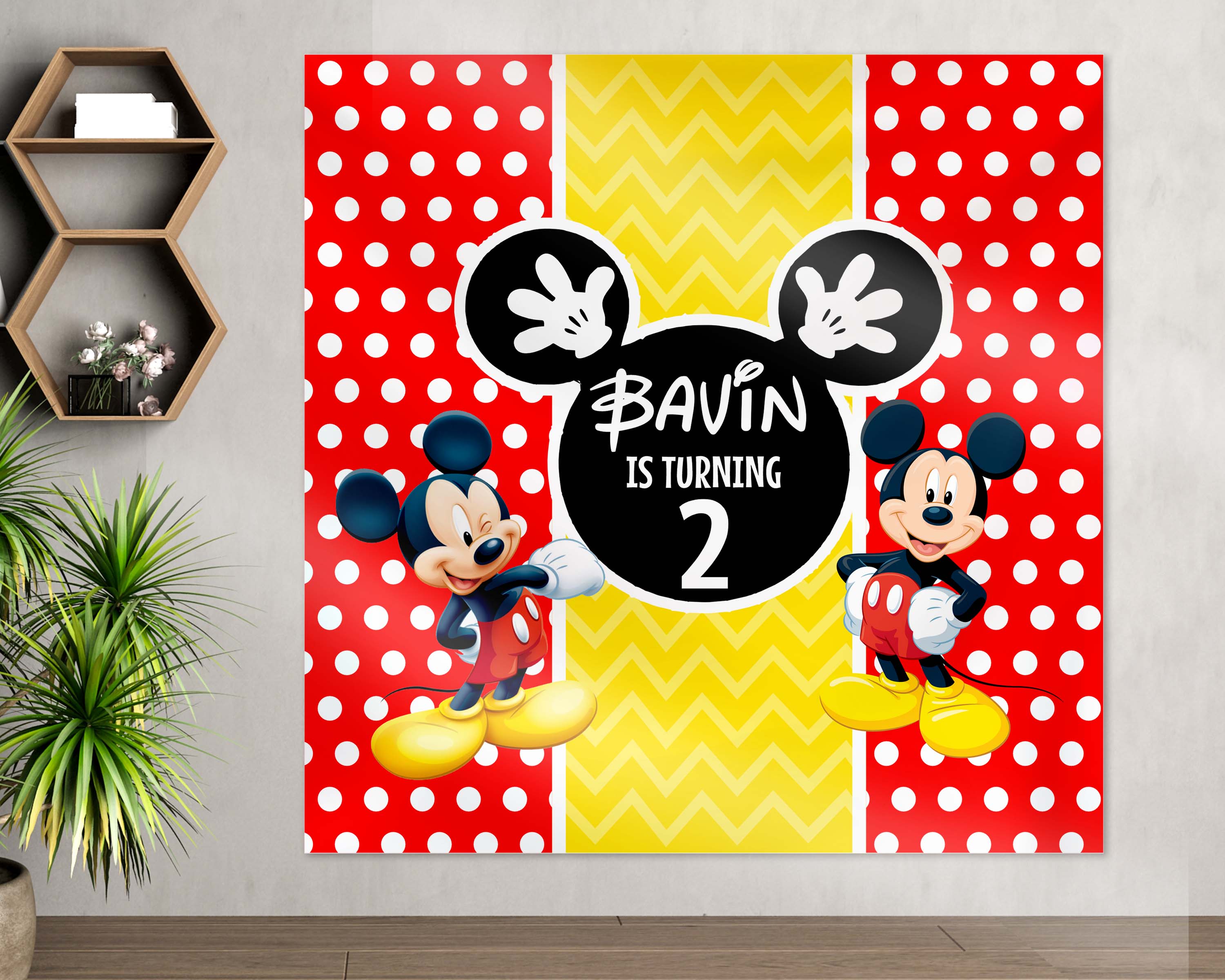 Mickey Mouse Square Backdrop