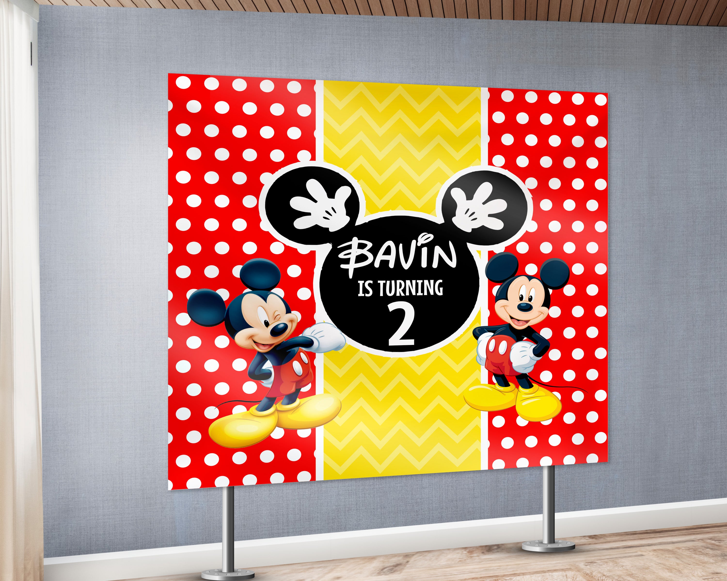 Mickey Mouse Square Backdrop