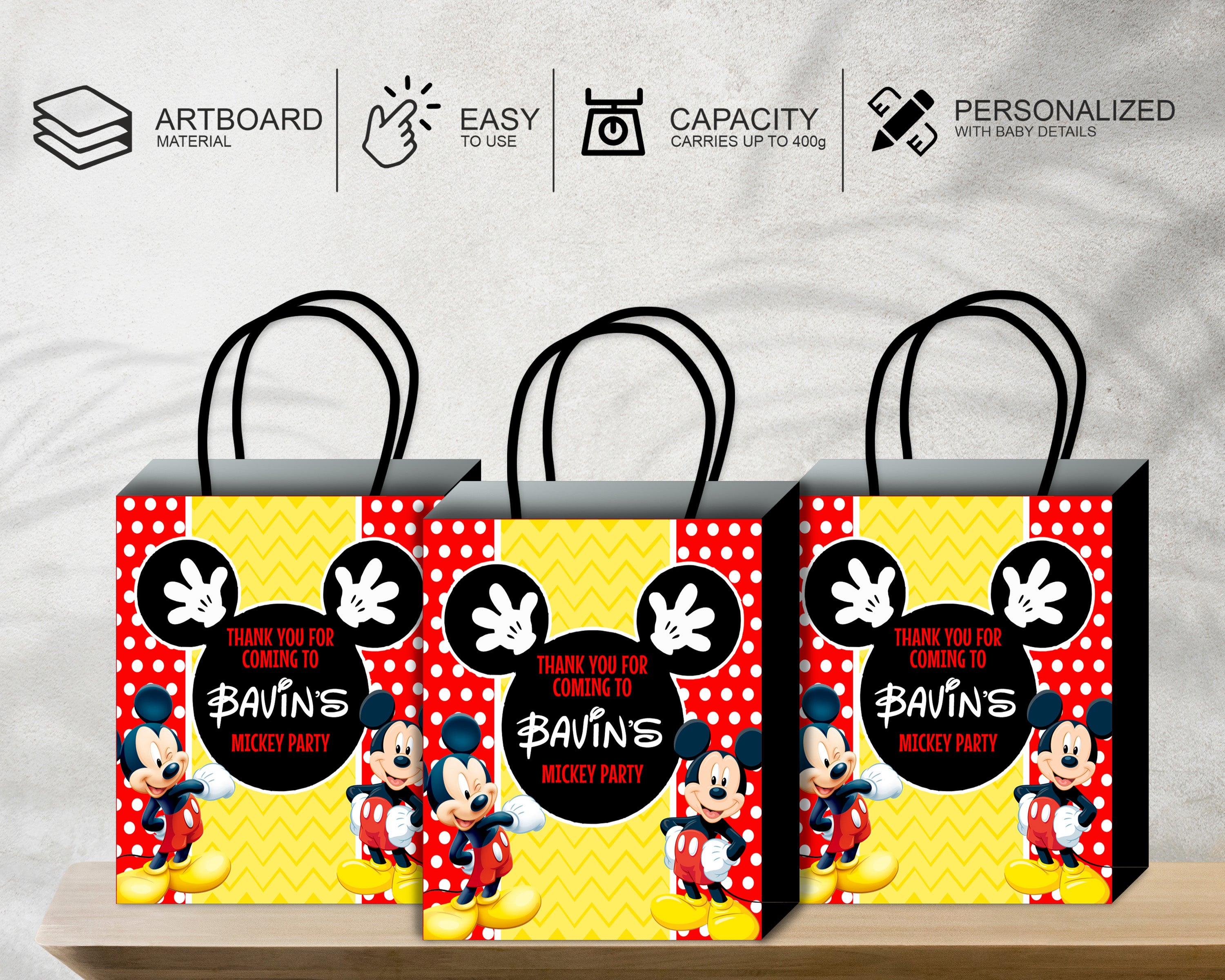 Mickey Mouse Theme Return Gift Bag