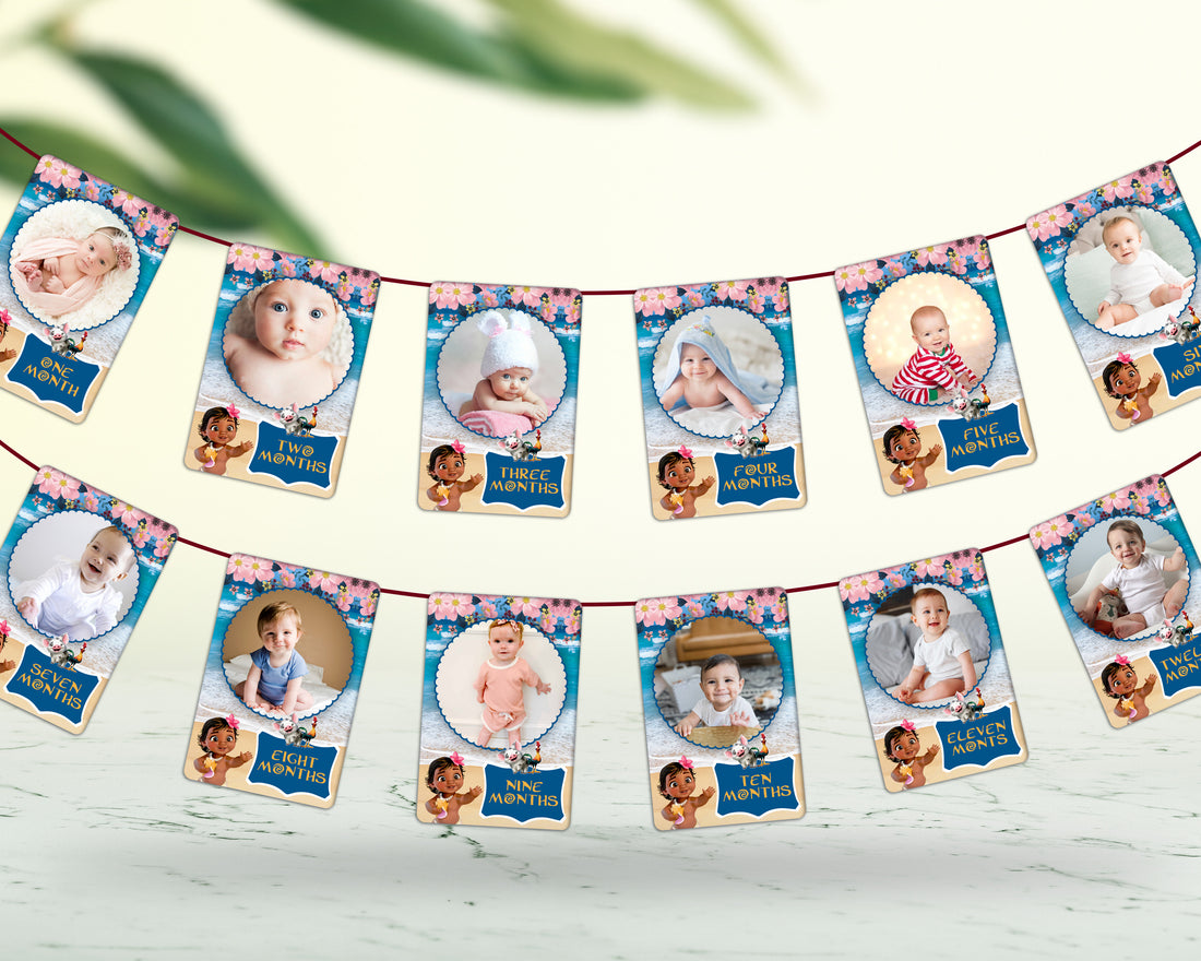 PSI Moana Theme 12 Months Photo Banner