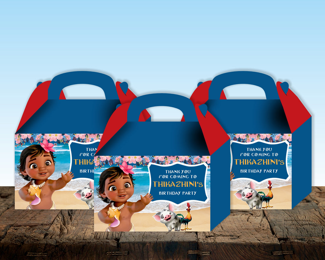 Moana Theme Goodie Return Gift Boxes