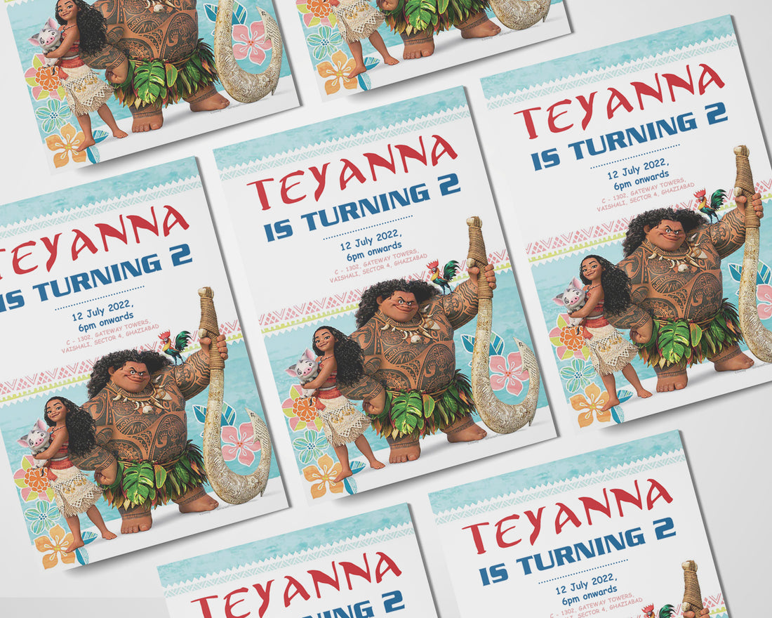 Moana Theme Invite