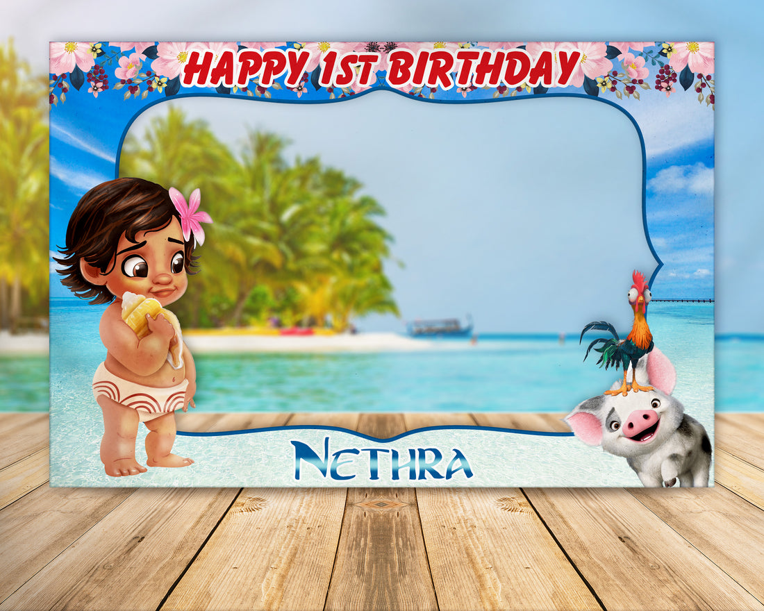 Moana Theme Personalized Photobooth