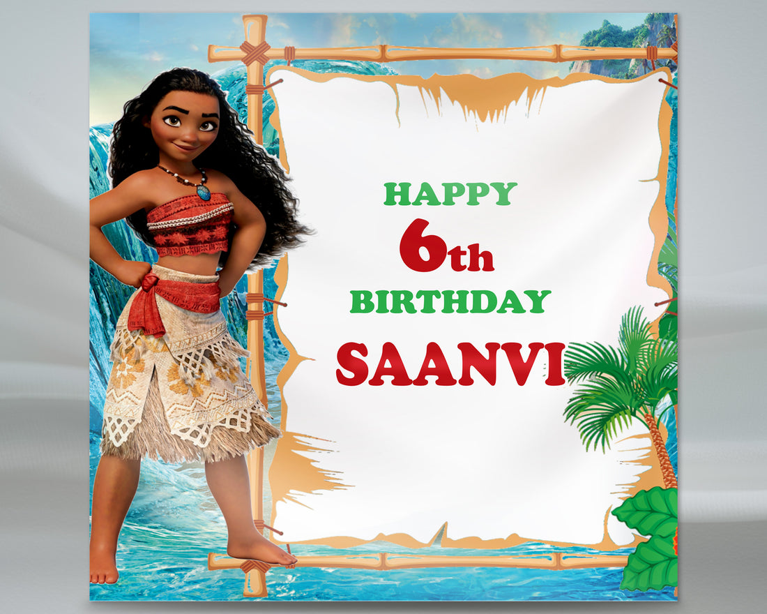 Moana Theme Square Backdrop