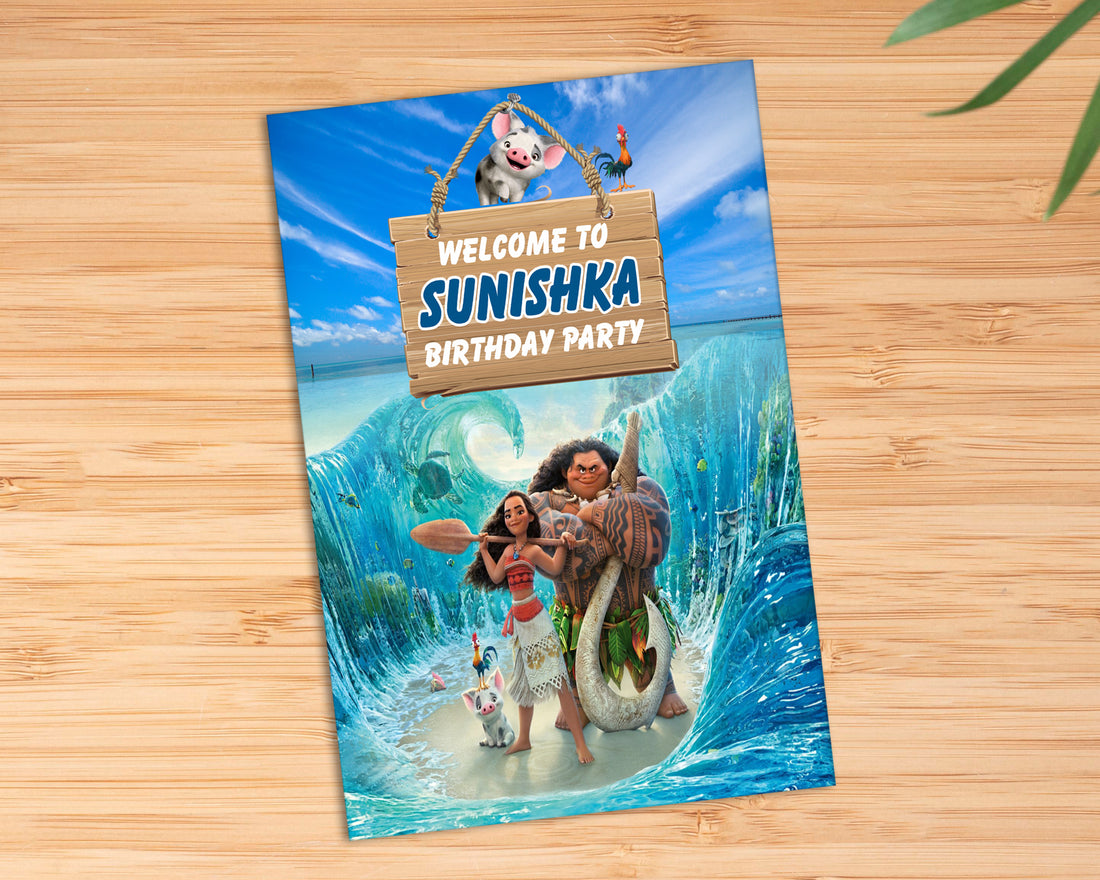 Moana Theme Welcome Board