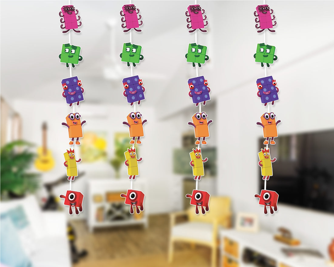 Number Blocks Theme Customized Dangler