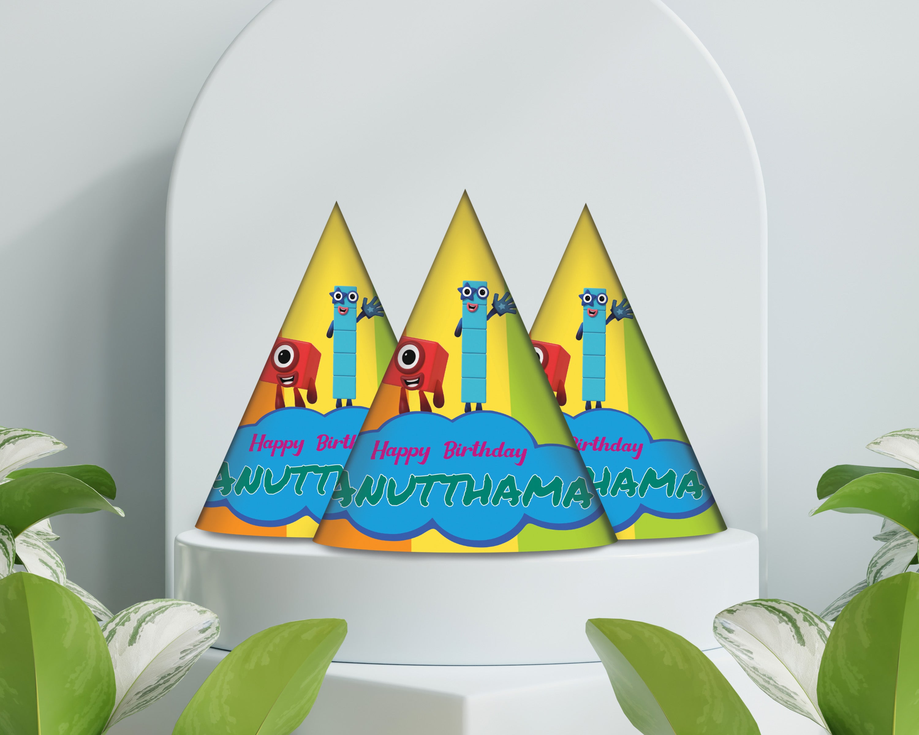 Number Blocks Theme Customized Hat