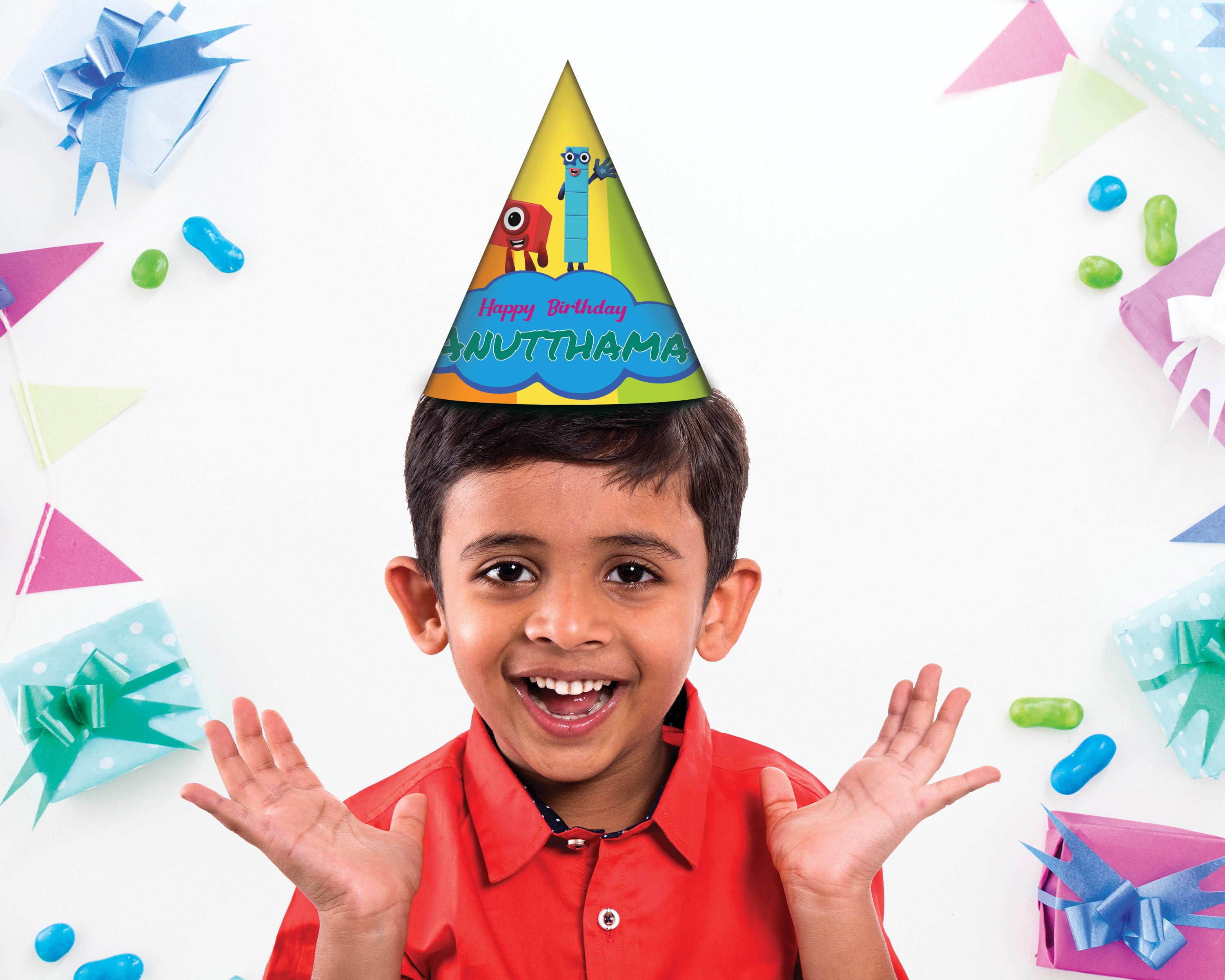 Number Blocks Theme Customized Hat