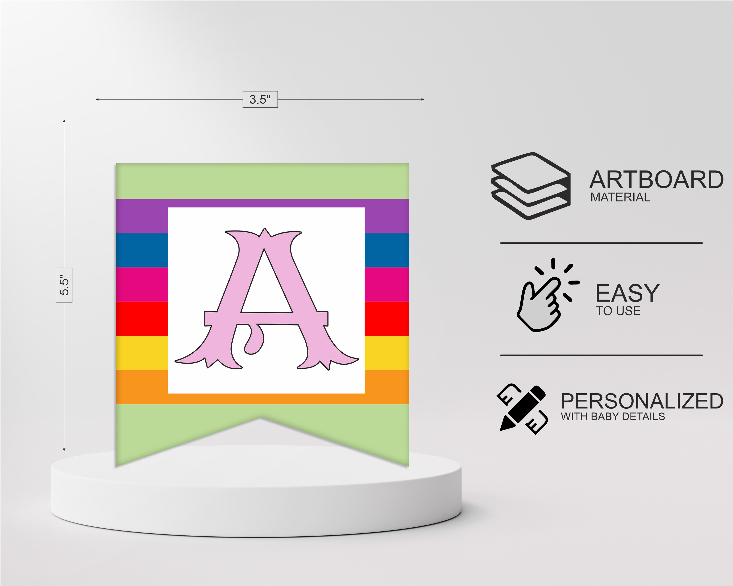 Number Blocks Theme Personalized Hanging