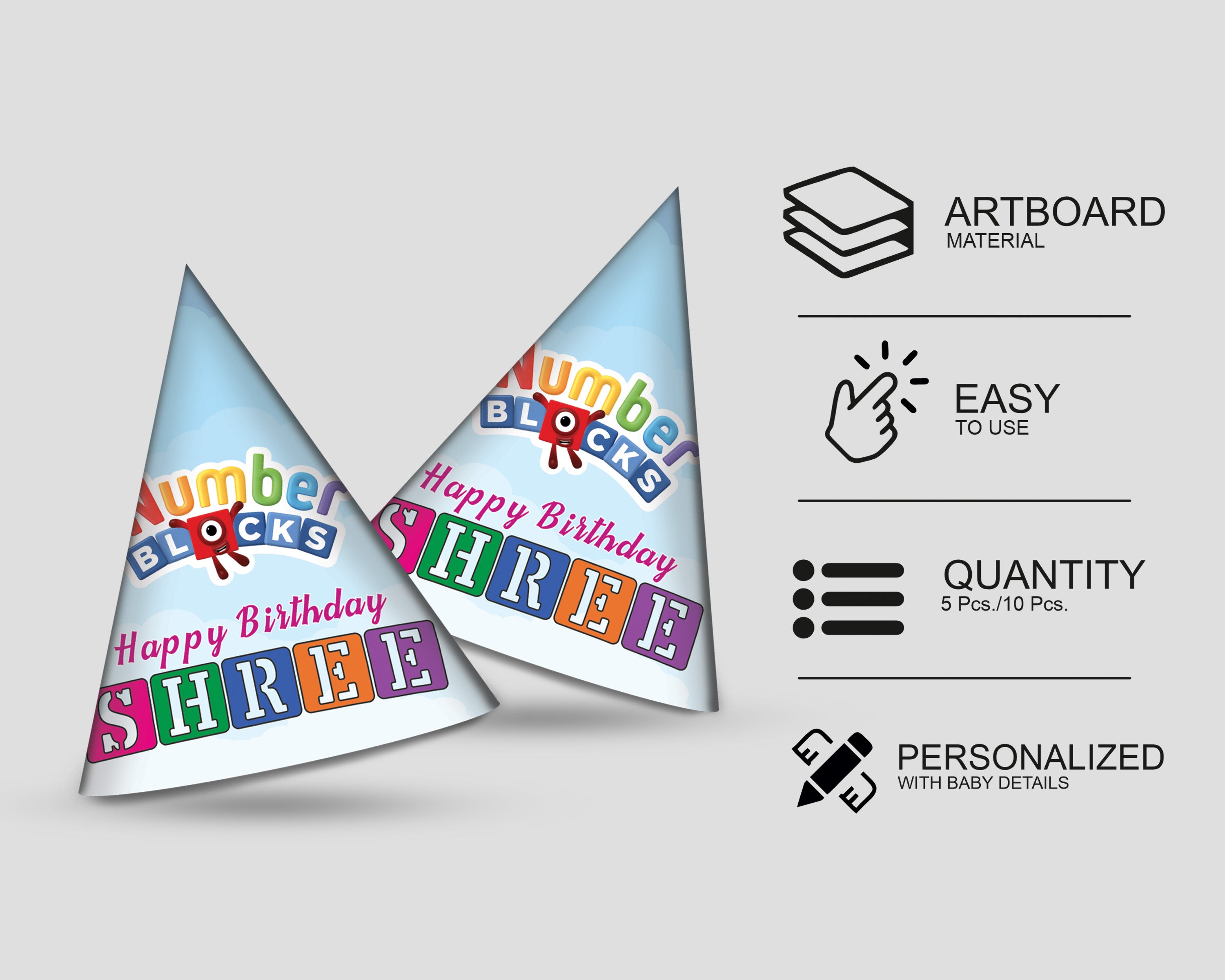 Number Blocks Theme Personalized Hat