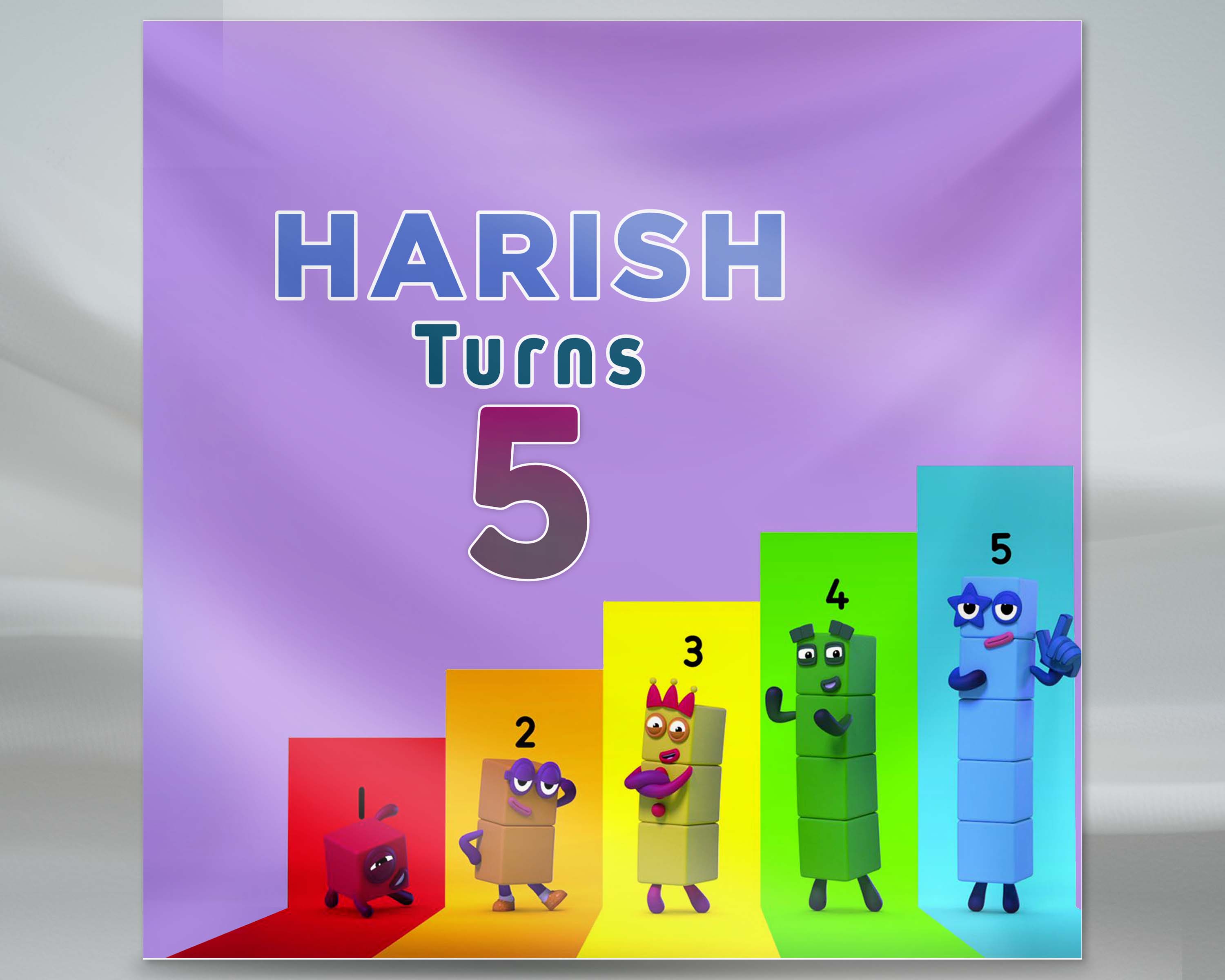 Number Blocks Theme Square Backdrop