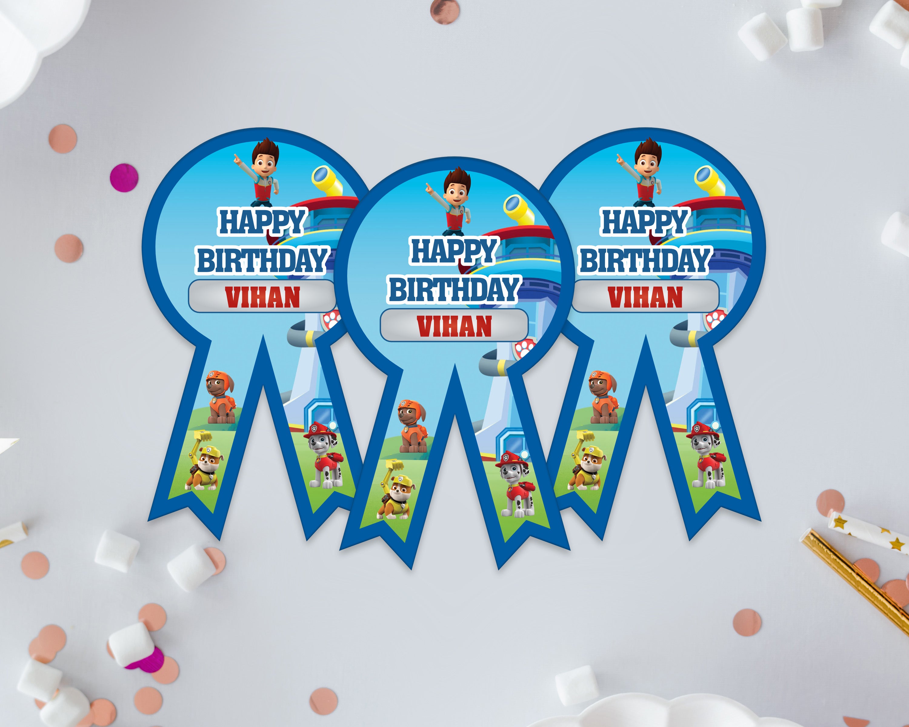 Paw Patrol Theme Badges