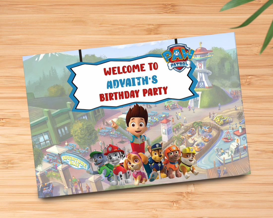 Paw Patrol Theme Customized Welcome Board