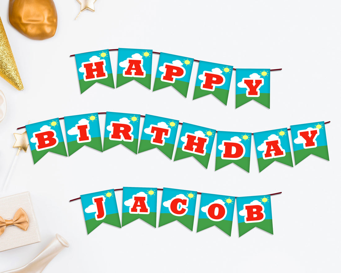 Peppa Pig Theme Customized with Baby Name Hanging