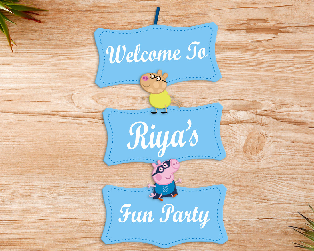 Peppa Pig Theme Door poster