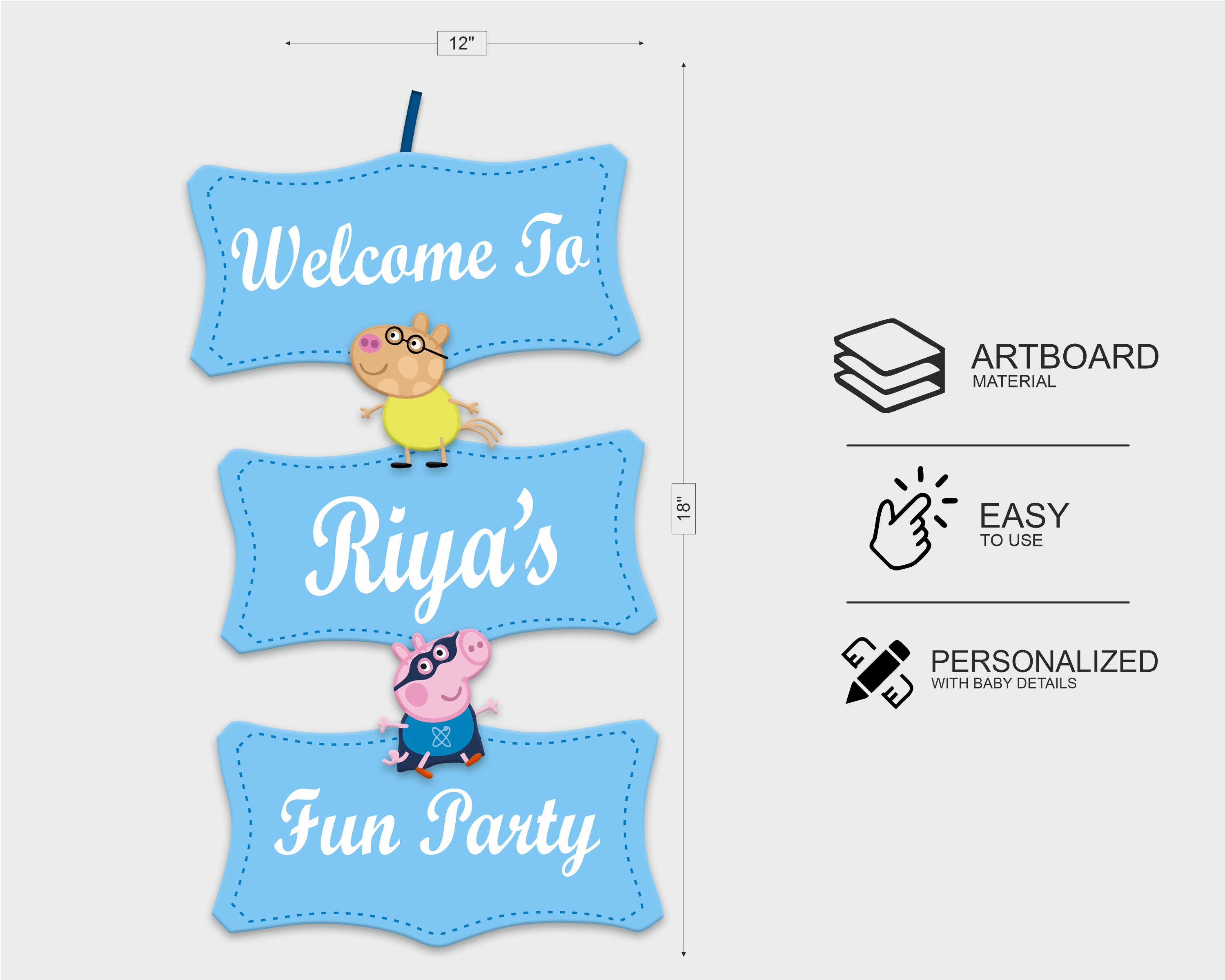 Peppa Pig Theme Door poster