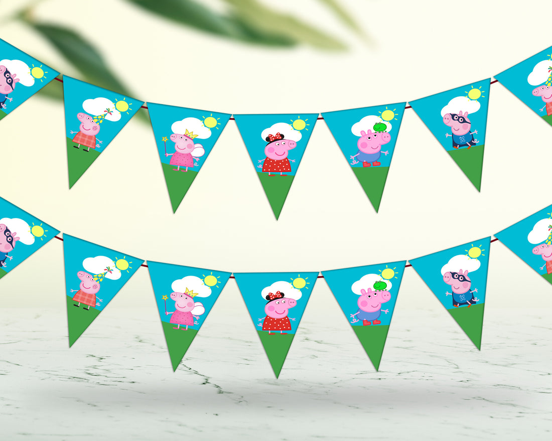 Peppa Pig Theme Flag Hanging