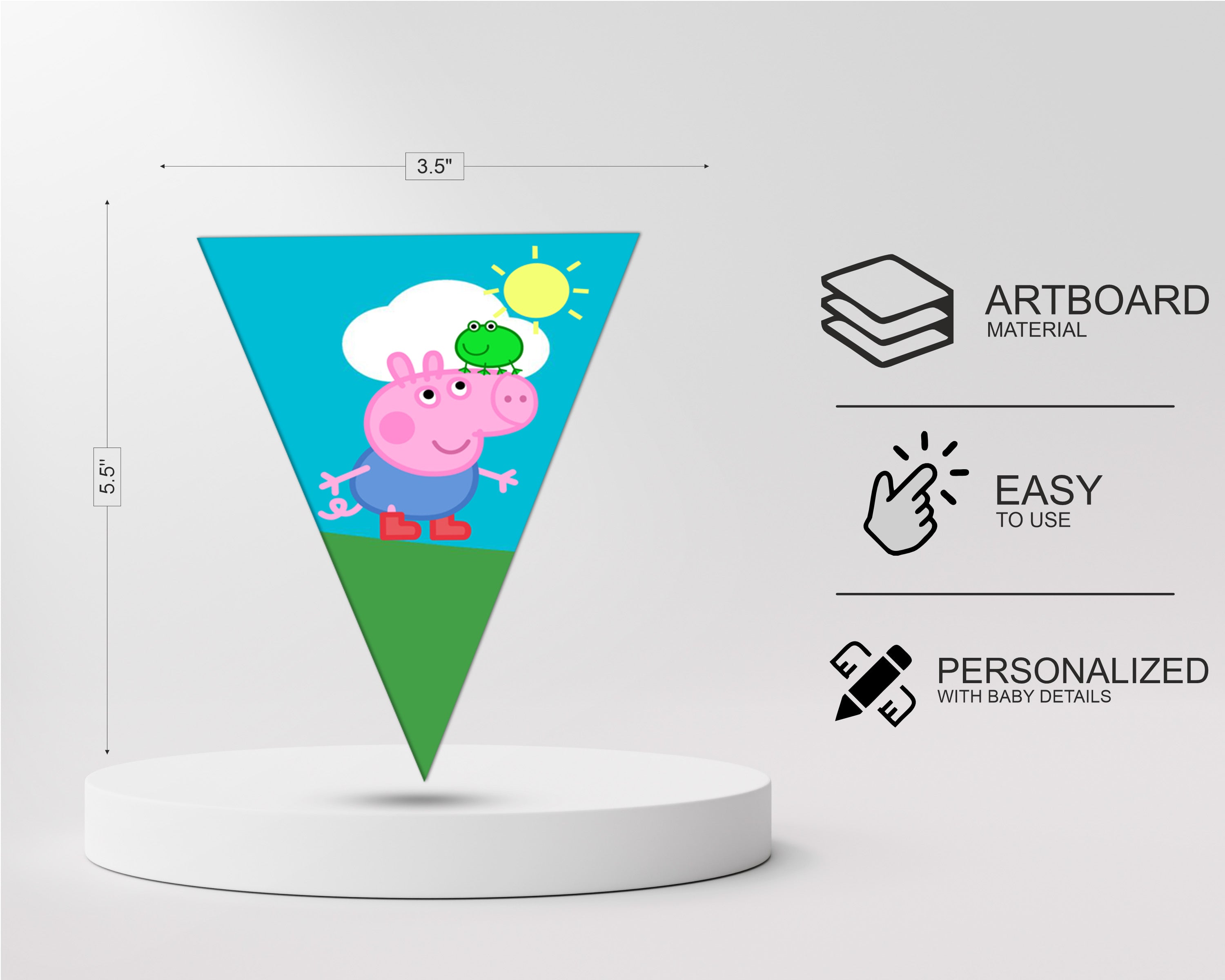 Peppa Pig Theme Flag Hanging