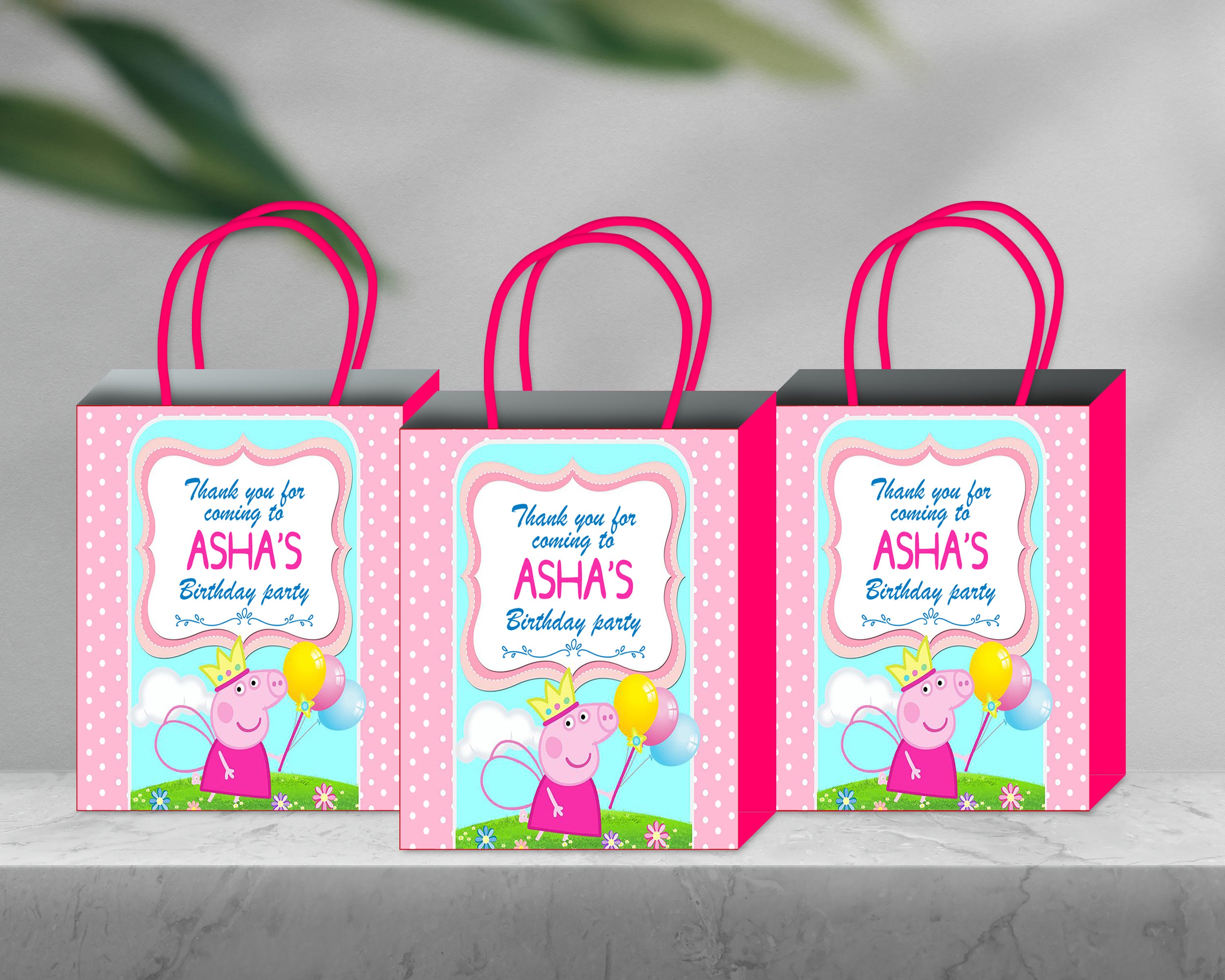 Peppa Pig Theme Return Gift Bag