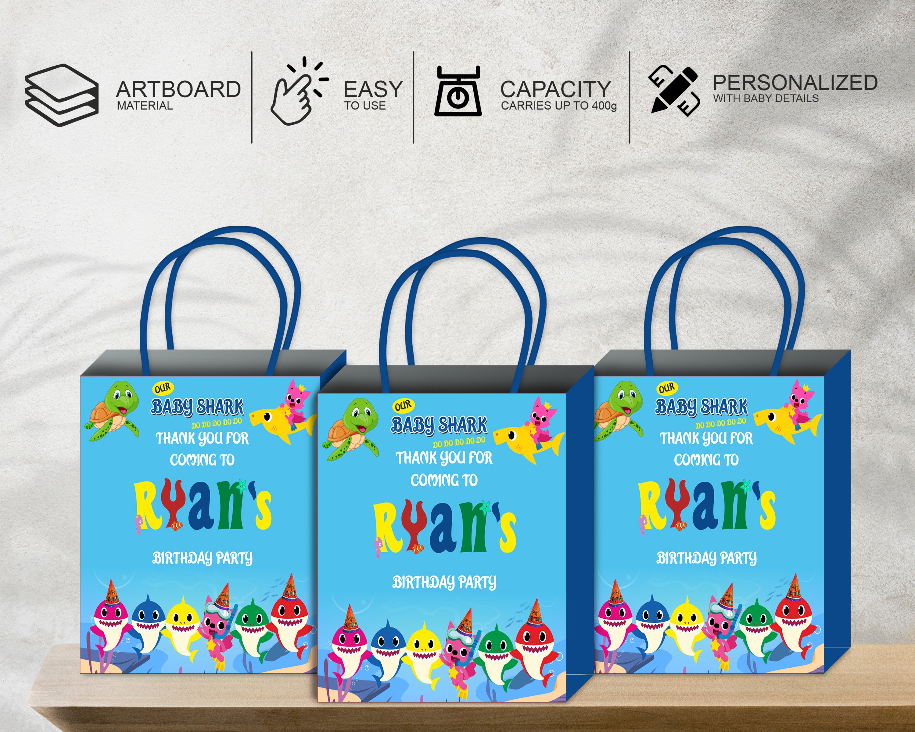 Shark Theme Return Gift Bag