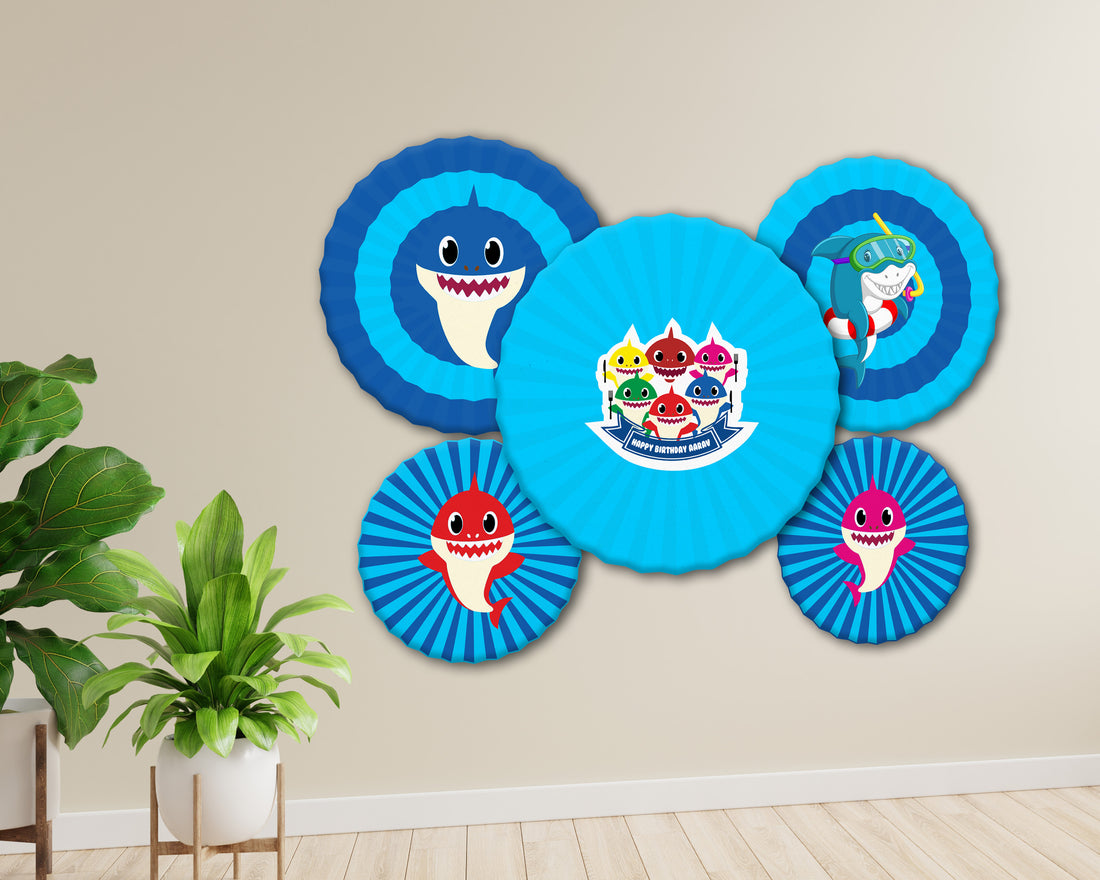 Shark Theme Paper Fan