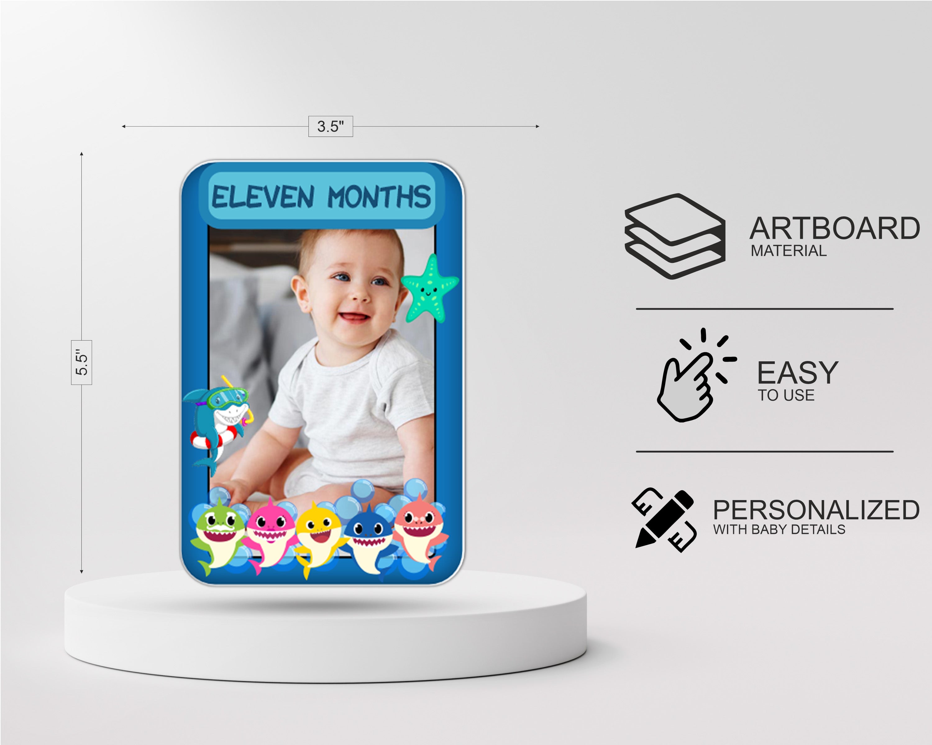 Shark Theme 12 Months Photo Banner