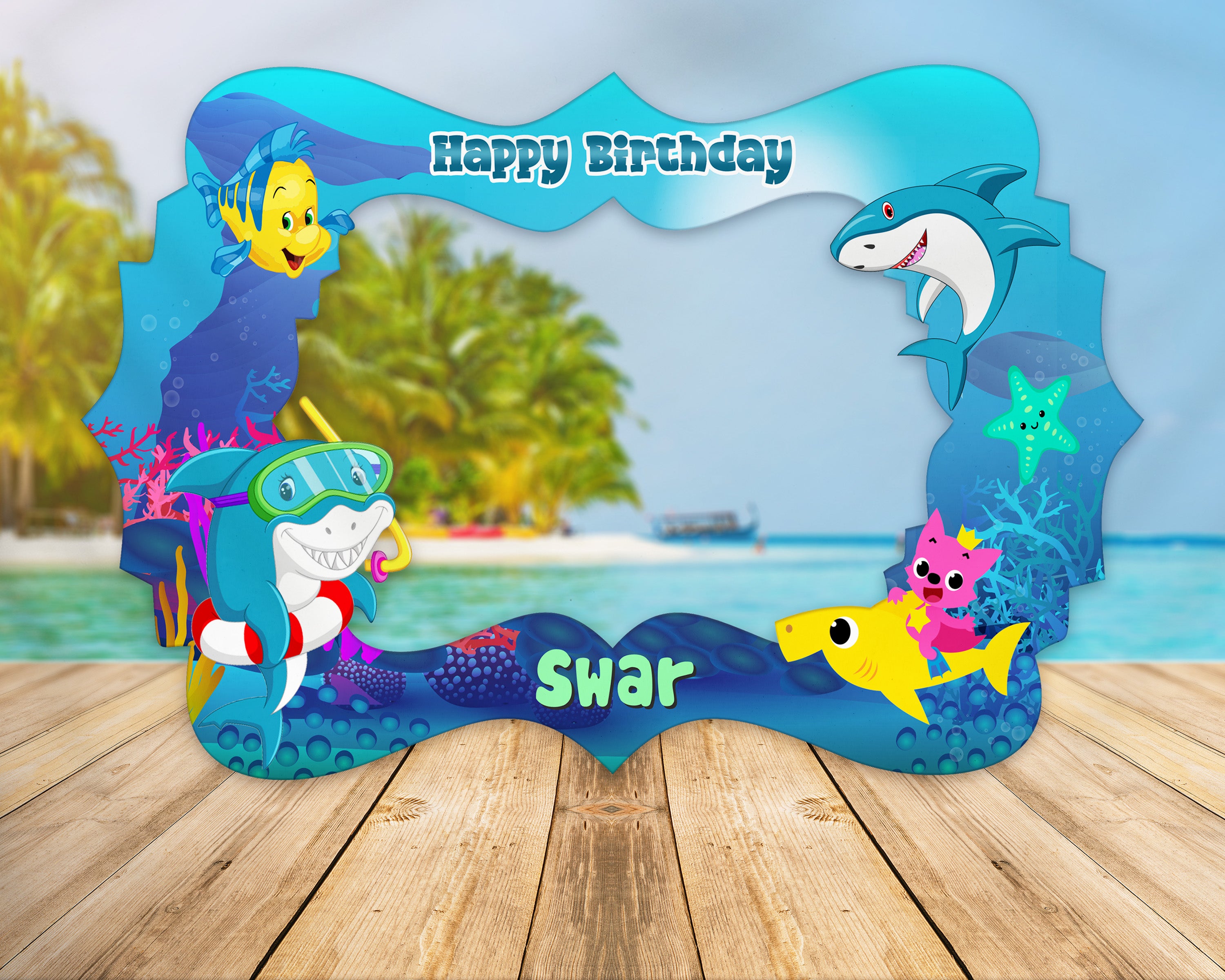 Shark Theme Personalized Photobooth