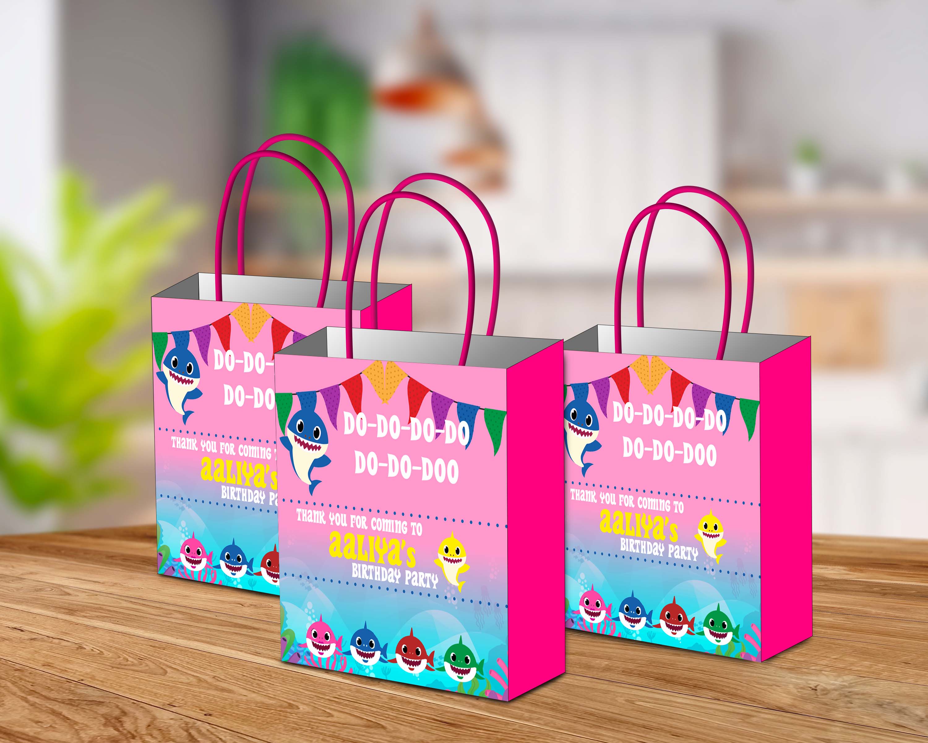 Shark Theme Personalized Return Gift Bag