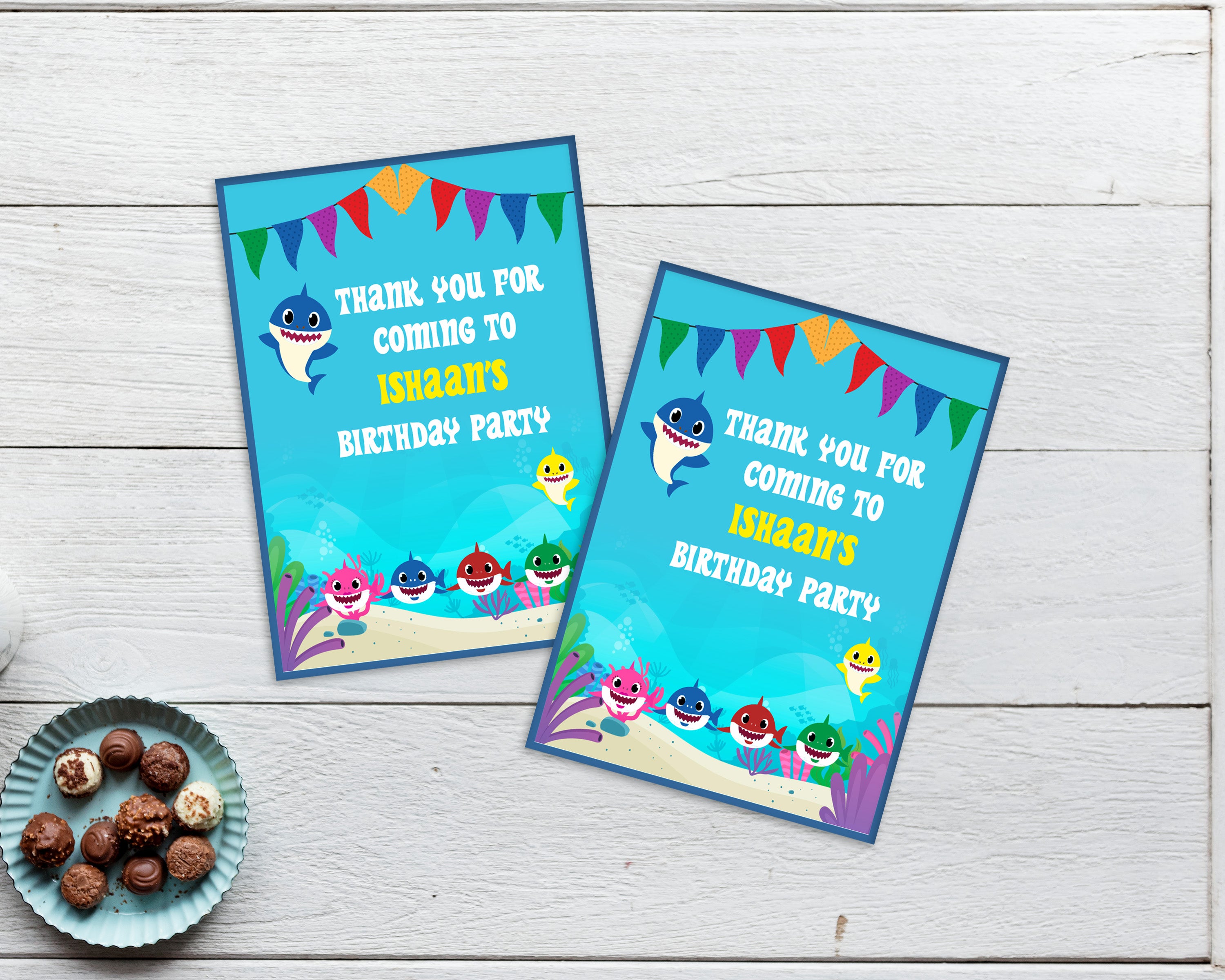 Shark Theme Thank You Card