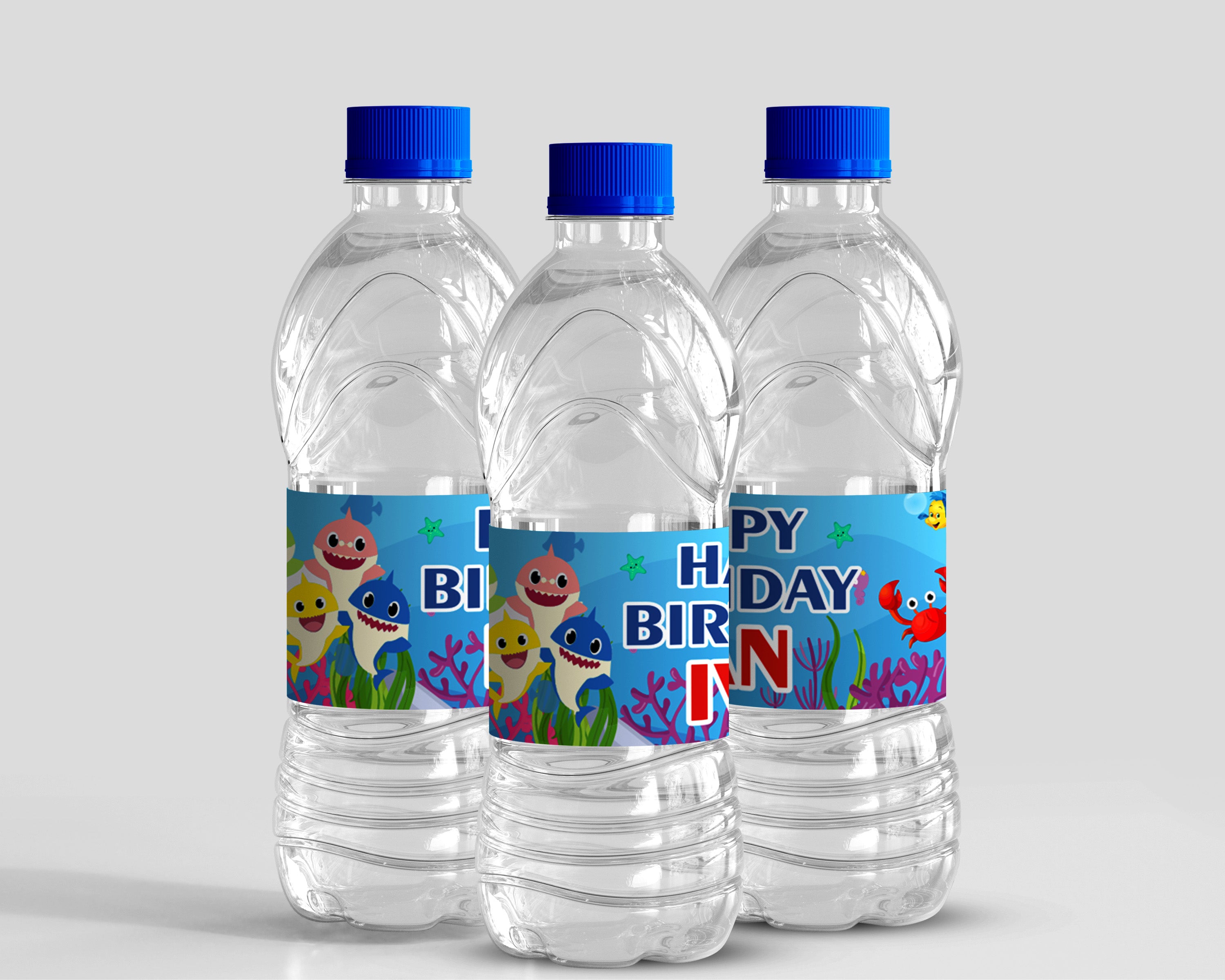 Shark Theme Water Bottle Sticker