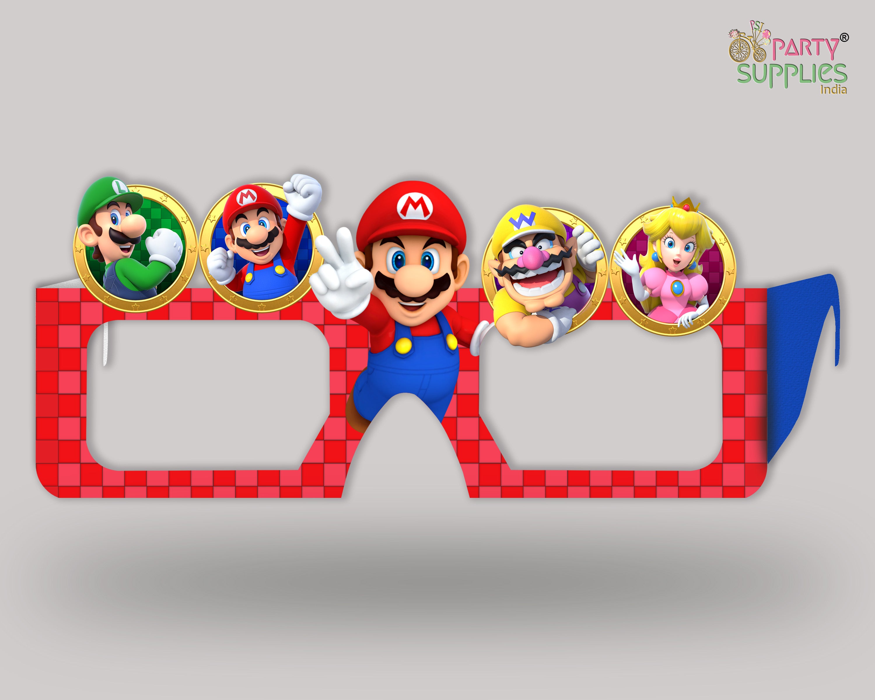 PSI Super Mario Theme Birthday Party glasses